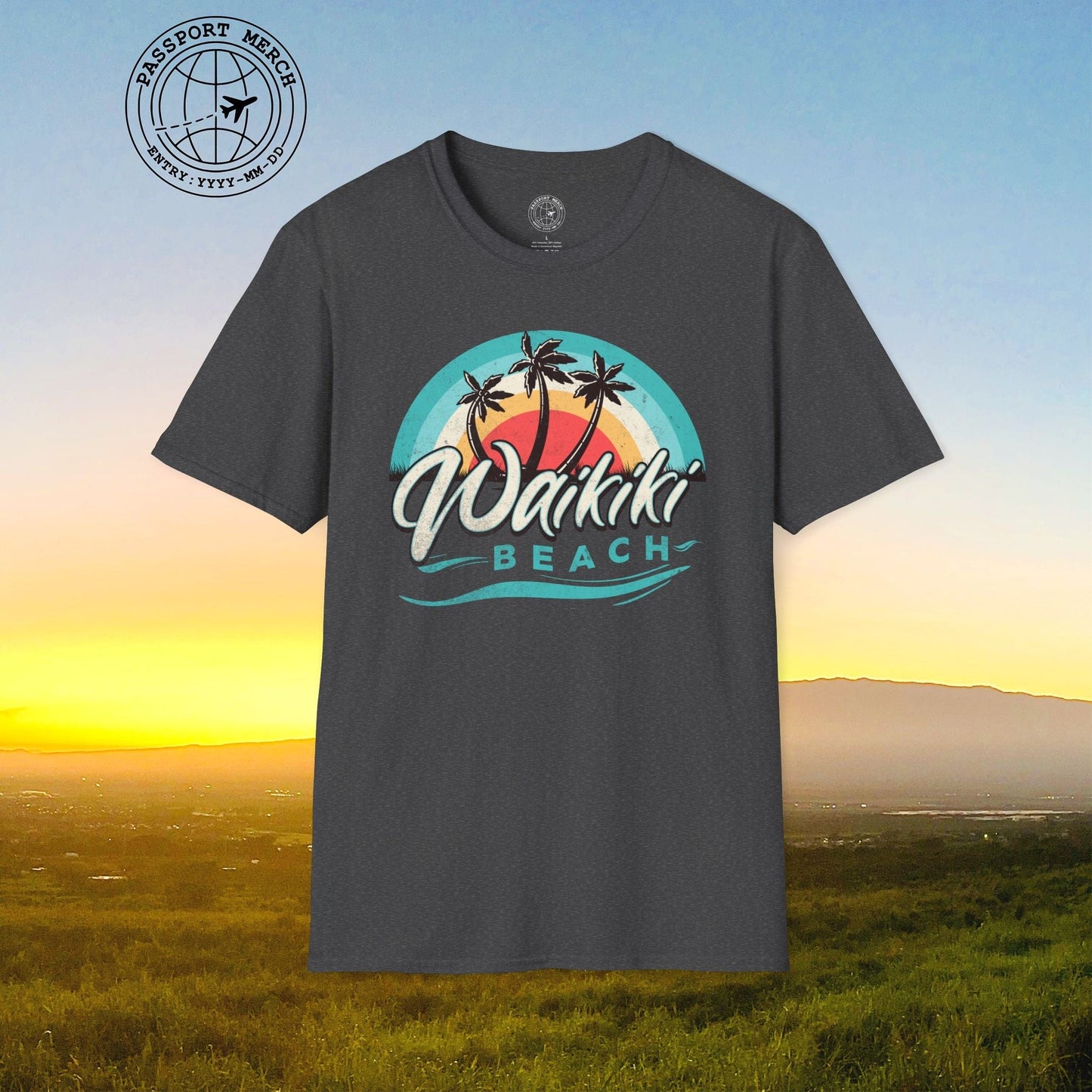 Waikiki Beach Retro Vibes Hawaii T-Shirt