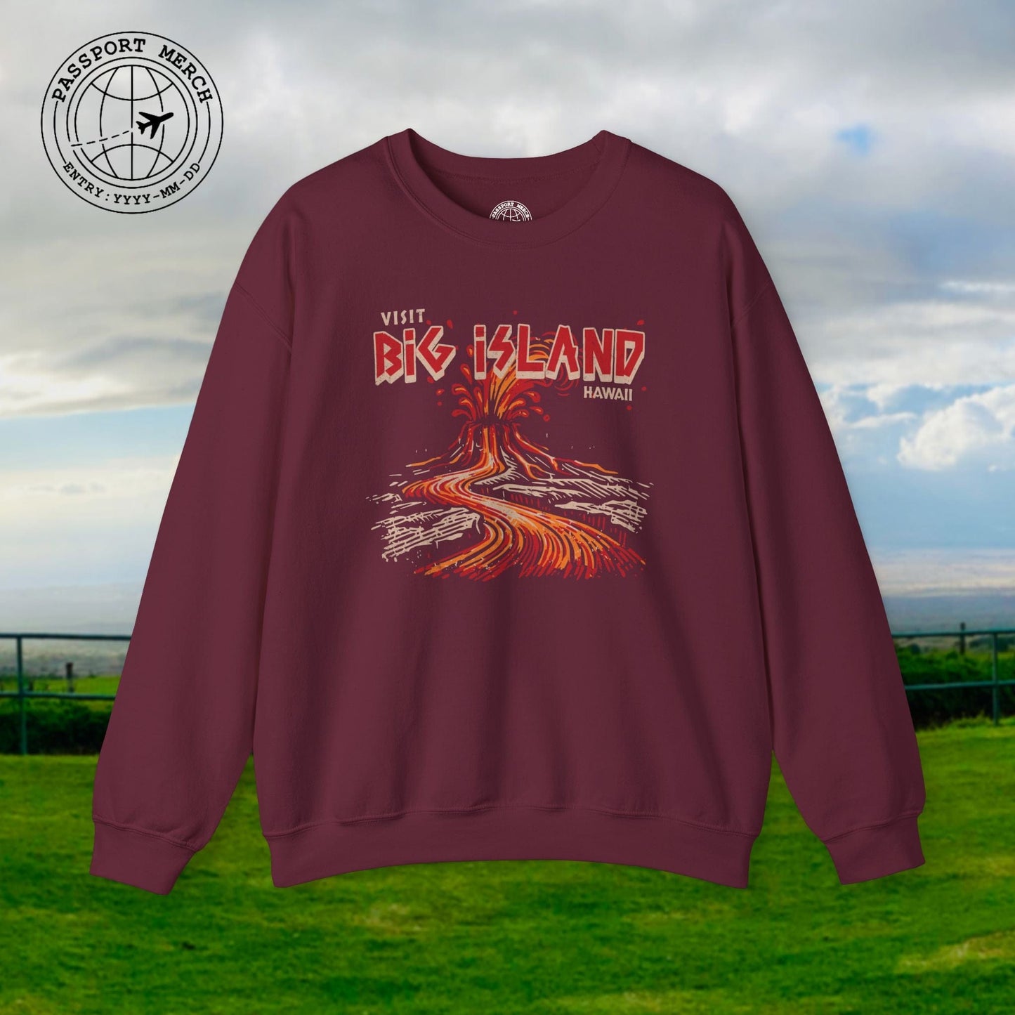 Vintage Visit Big Island, Hawaii Crewneck