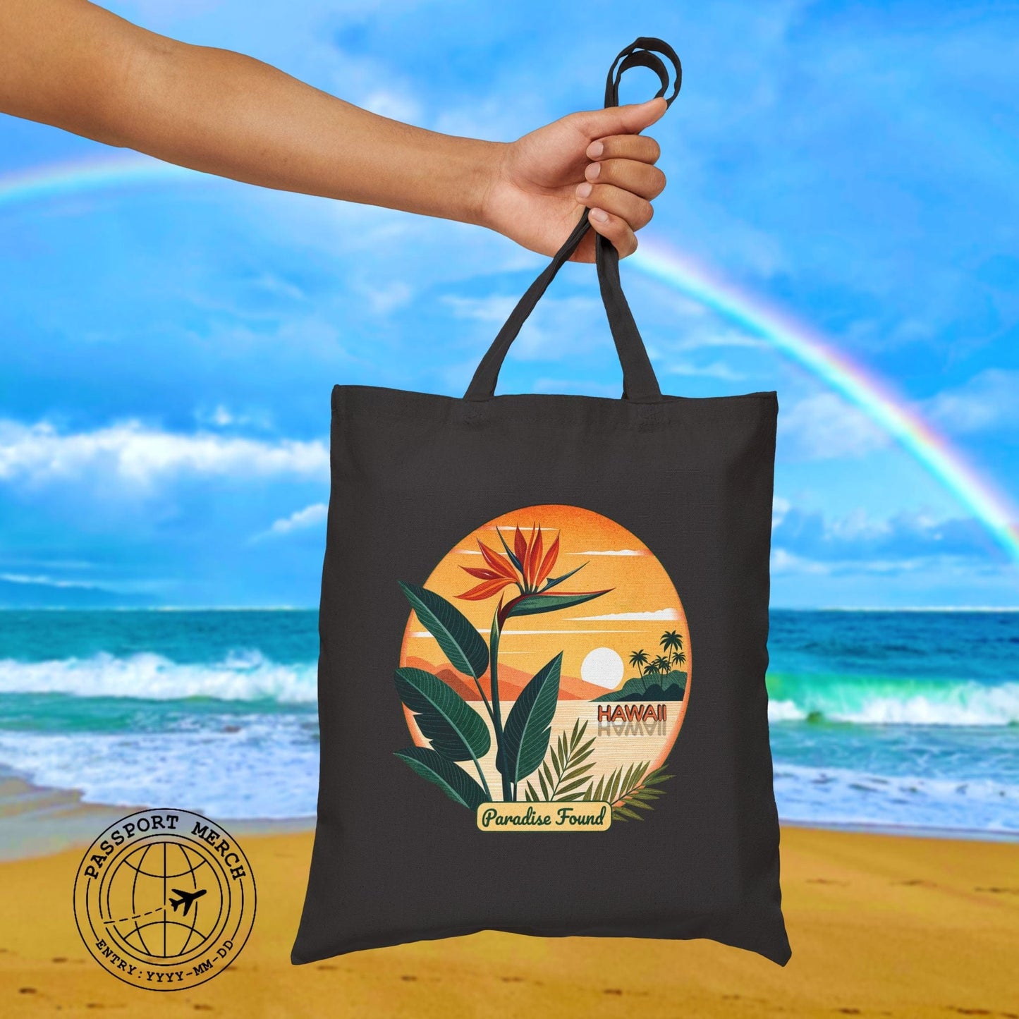 Retro (Bird of) Paradise Found, Hawaii Tote Bag