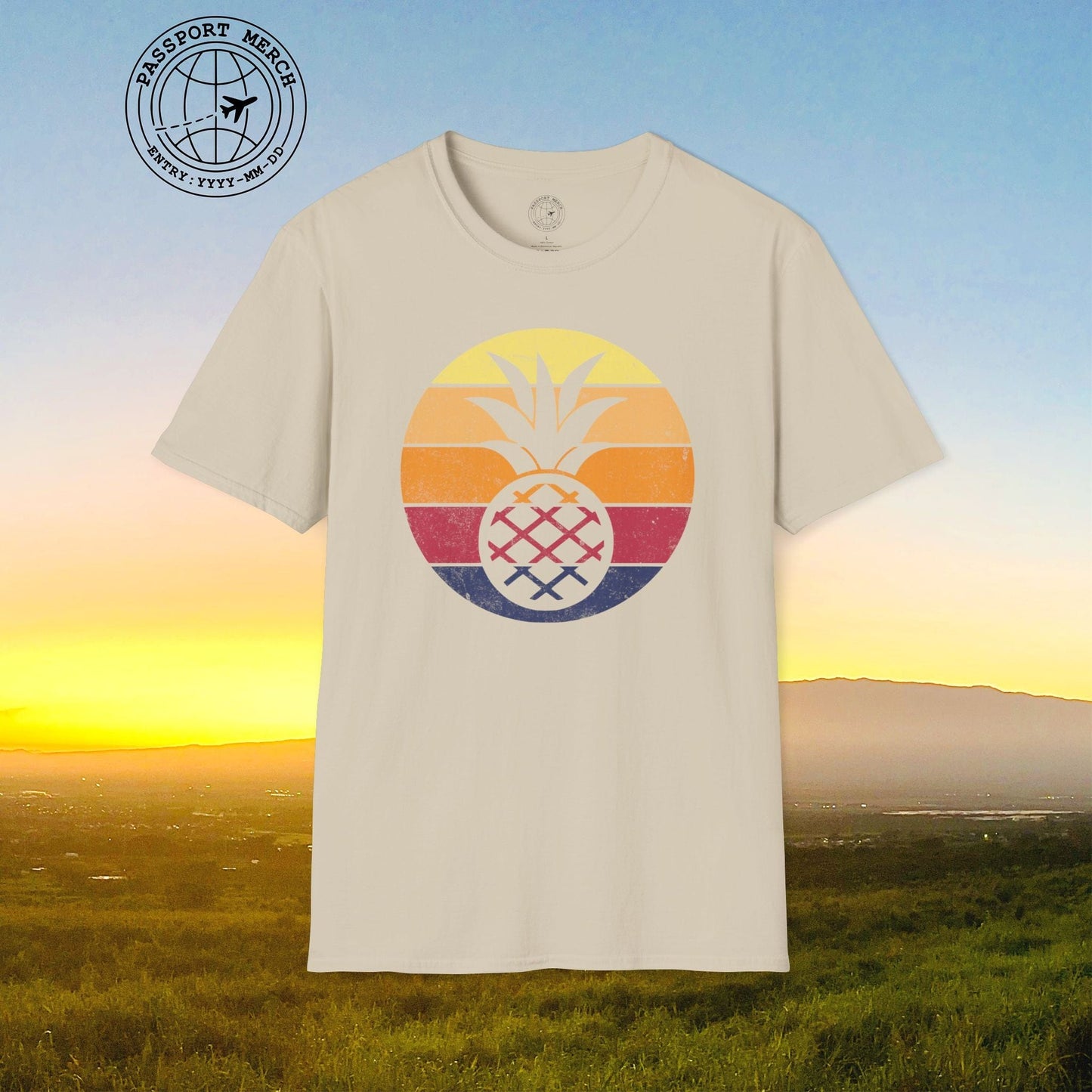 Retro Sun Hawaiian Pineapple T-Shirt