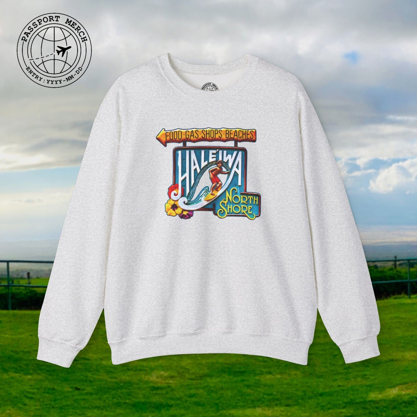 Signs of Wanderlust, Hale'iwa (North) Oahu, Hawaii Crewneck