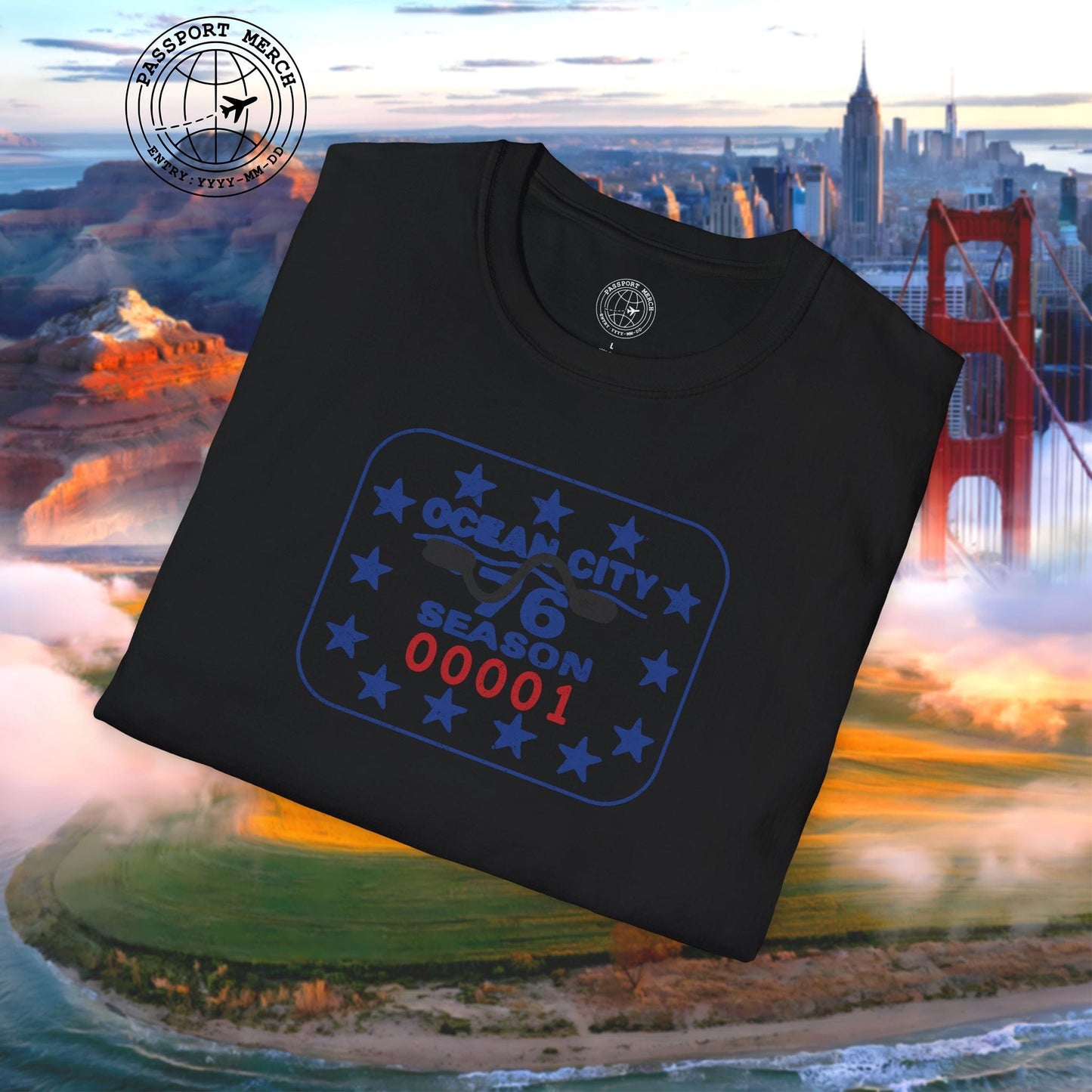 Vintage Ocean City 1976 Beach Tag, New Jersey T-Shirt