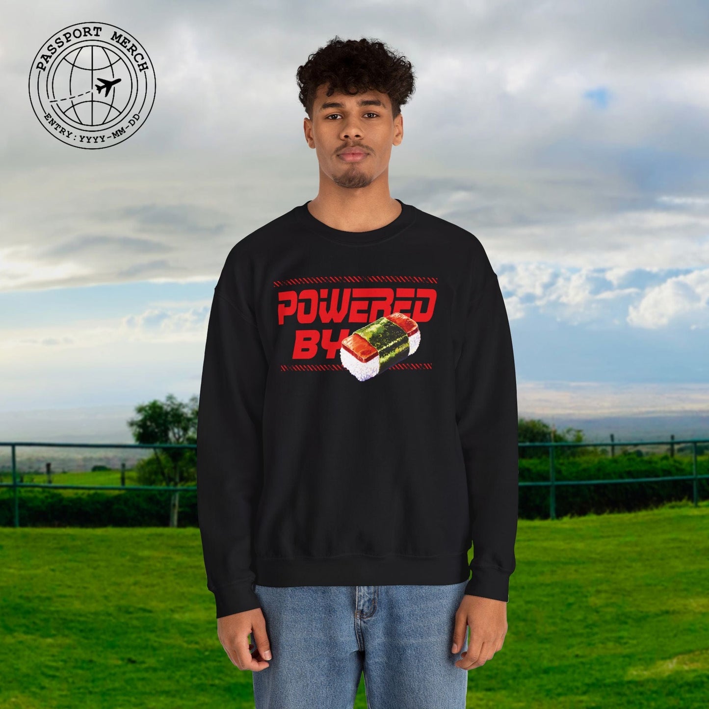 Powered By Musubi, Hawaii Crewneck