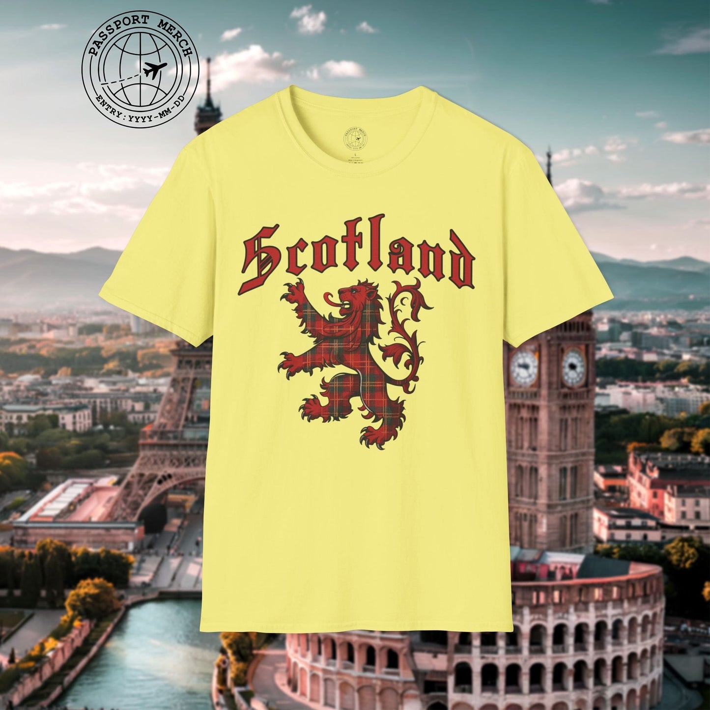 Tartan Lion Rampant, Scotland, UK T-Shirt
