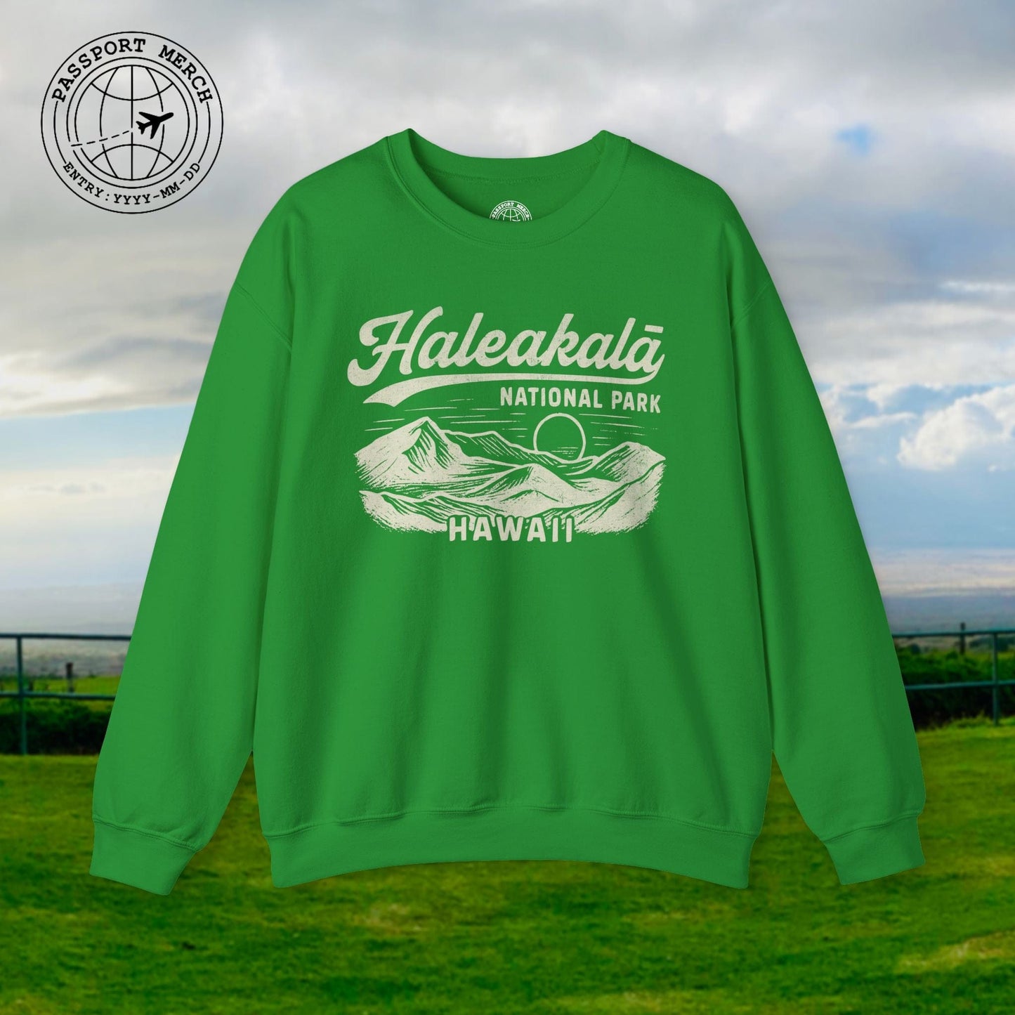 Haleakala National Park Vintage Monochrome, Hawaii Crewneck