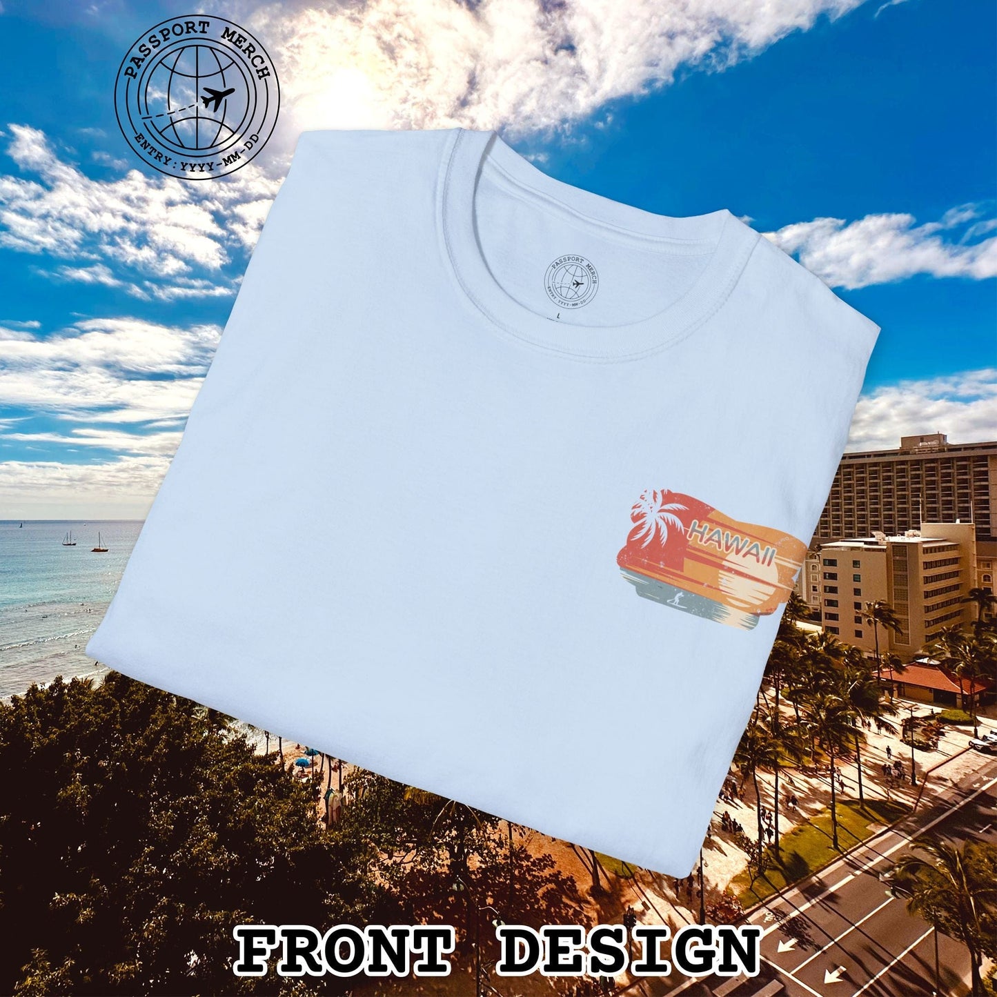 I'd Rather Be Here, Hawaii, Back Print T-Shirt