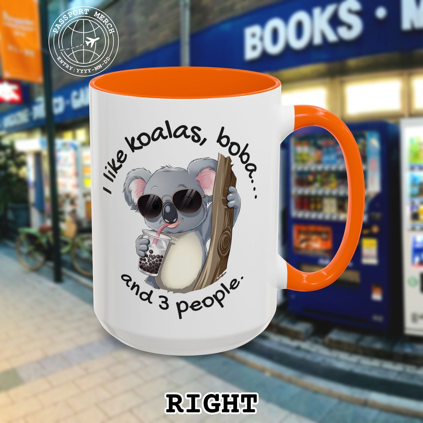 I like koalas, boba, and 3 people Australia 15oz Mug