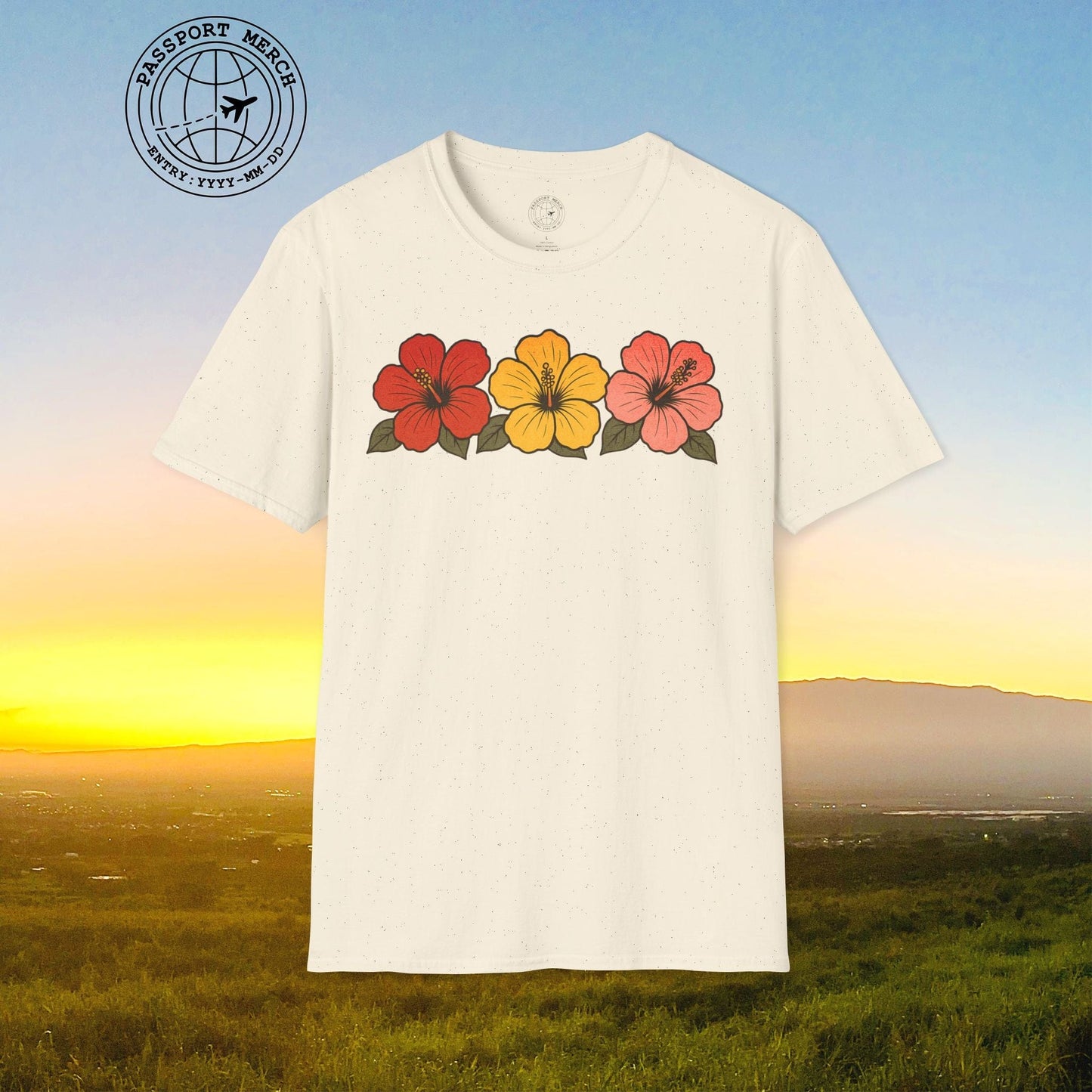 Three Vintage Hibiscus, Hawaii T-Shirt