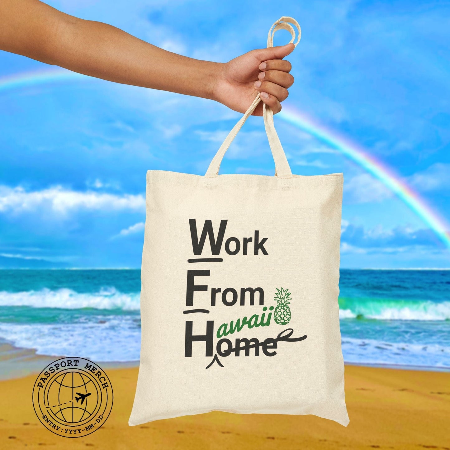 WFH, Work From Hawaii Tote Bag