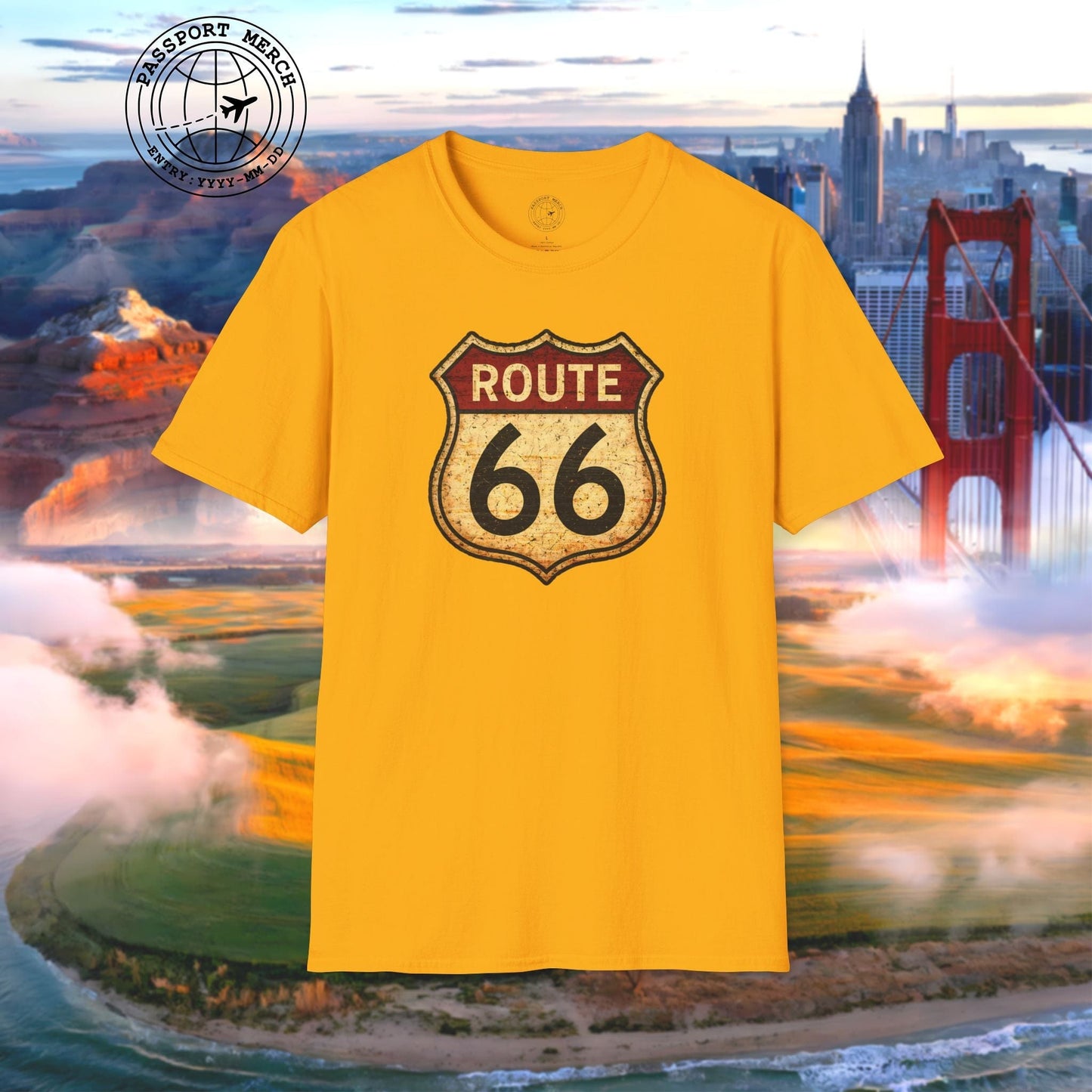 Signs of Wanderlust, Vintage Route 66, USA T-Shirt