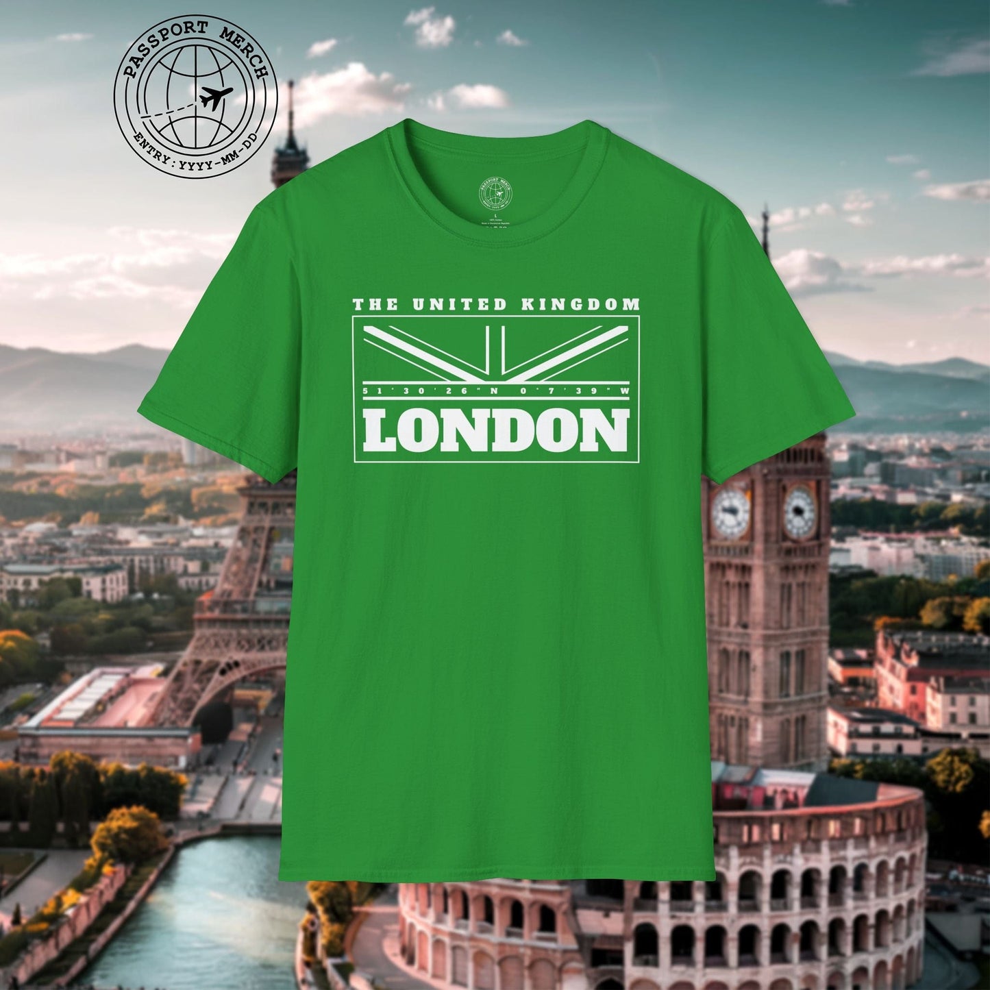 GPS Flag London England, UK T-Shirt