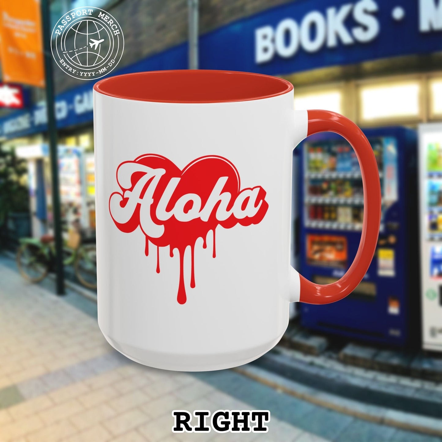 Aloha Melting Heart, Hawaii 15oz Mug