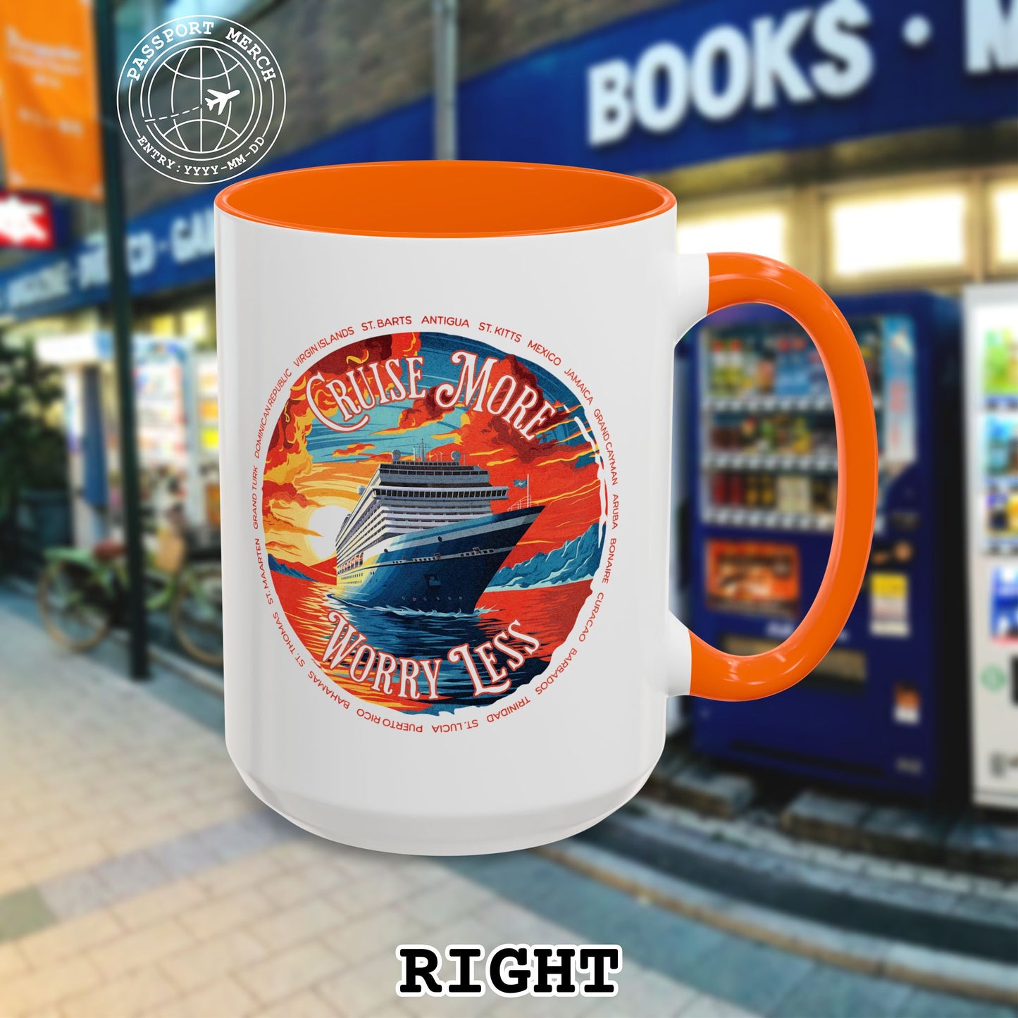 Cruise More Worry Less Caribbean 15oz Mug