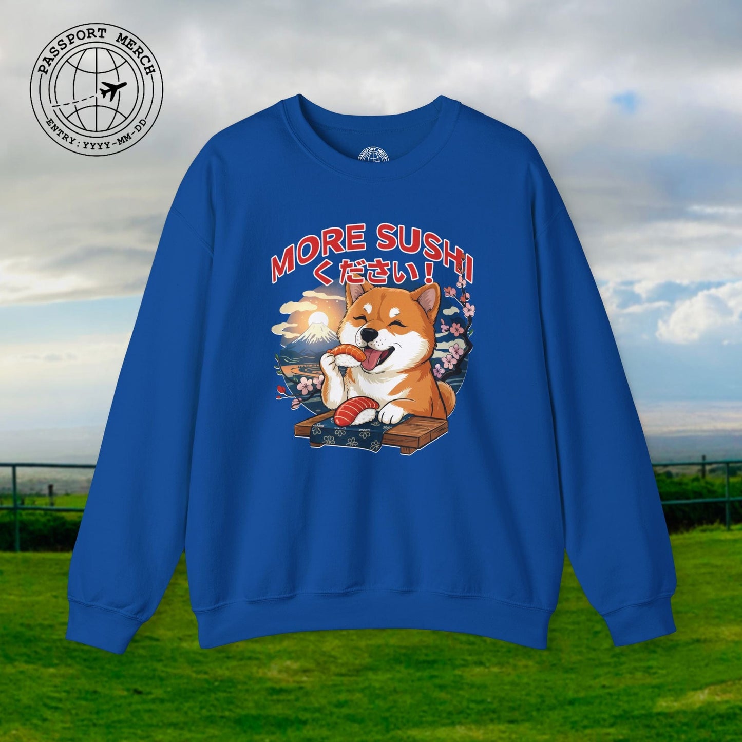 Shiba Inu, More Sushi Please! Japan Crewneck