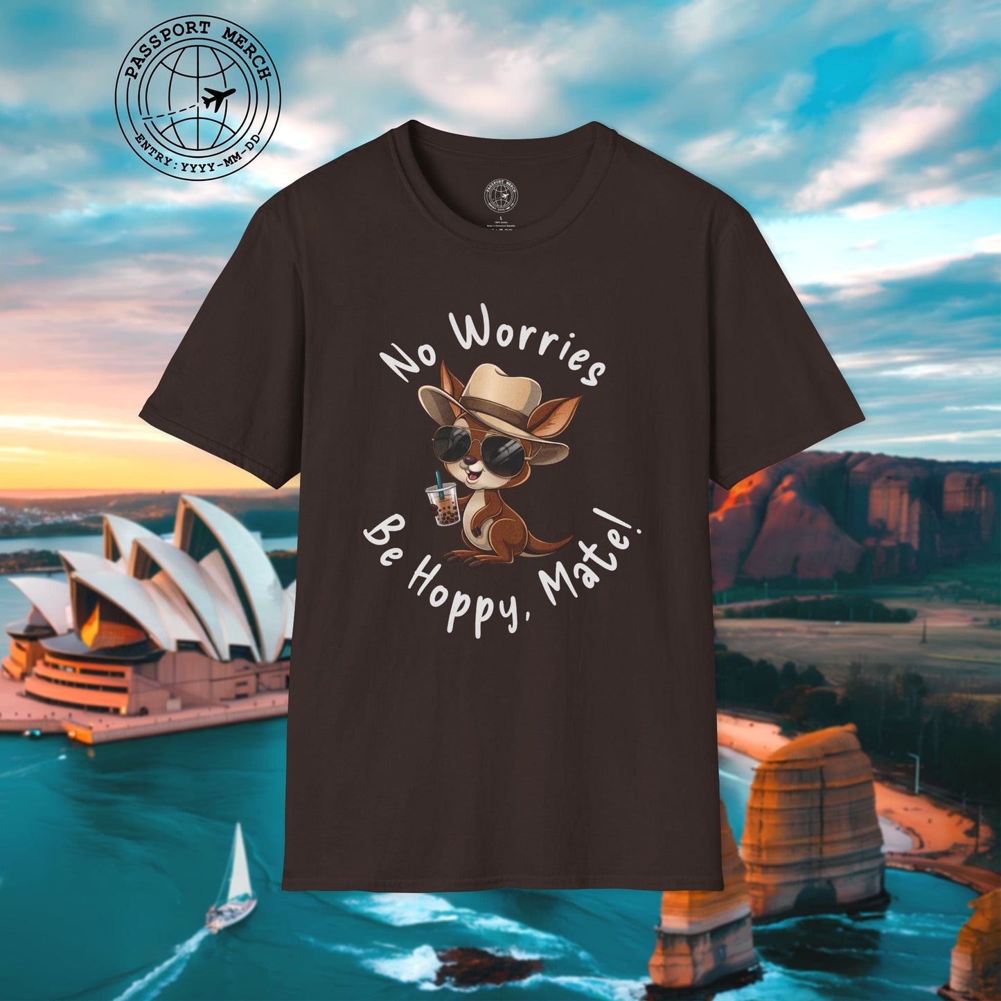 No Worries, Be Hoppy, Mate! Australia T-Shirt