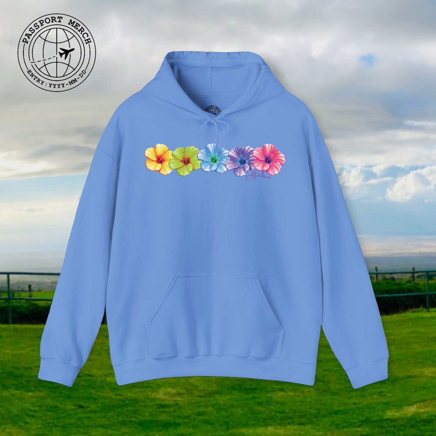 Five Vibrant Hibiscus, Hawaii Hoodie