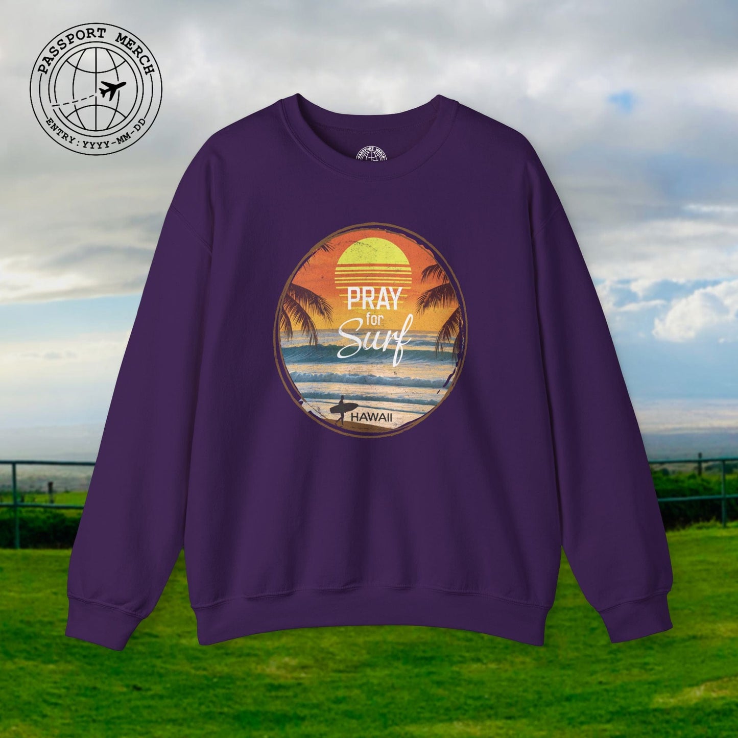 Pray for Surf Hawaii, Crewneck
