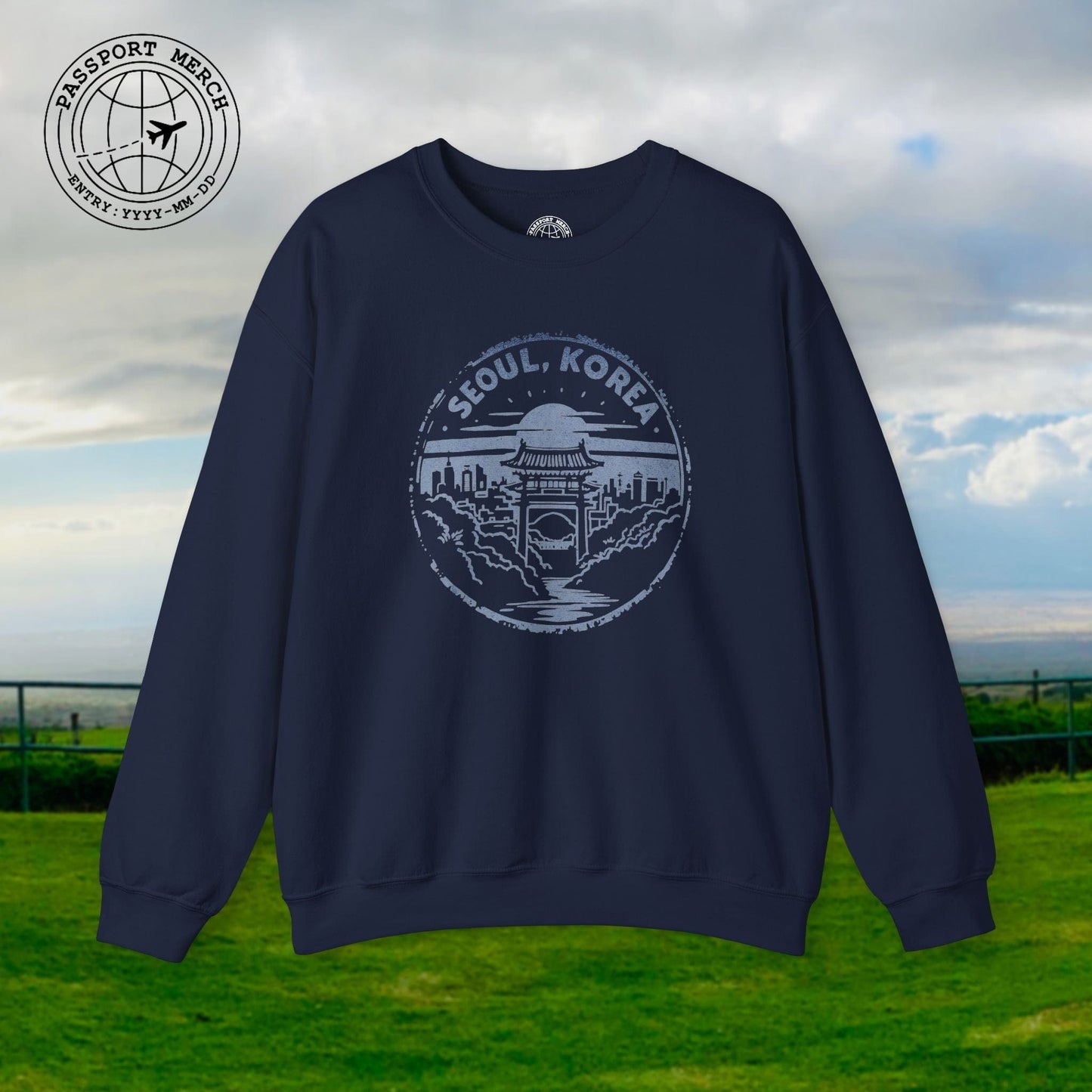 Vintage Badge, Seoul Korea Crewneck