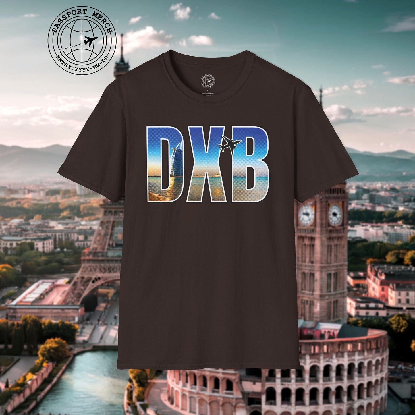 Airport Window Dubai United Arab Emirates DXB T-Shirt