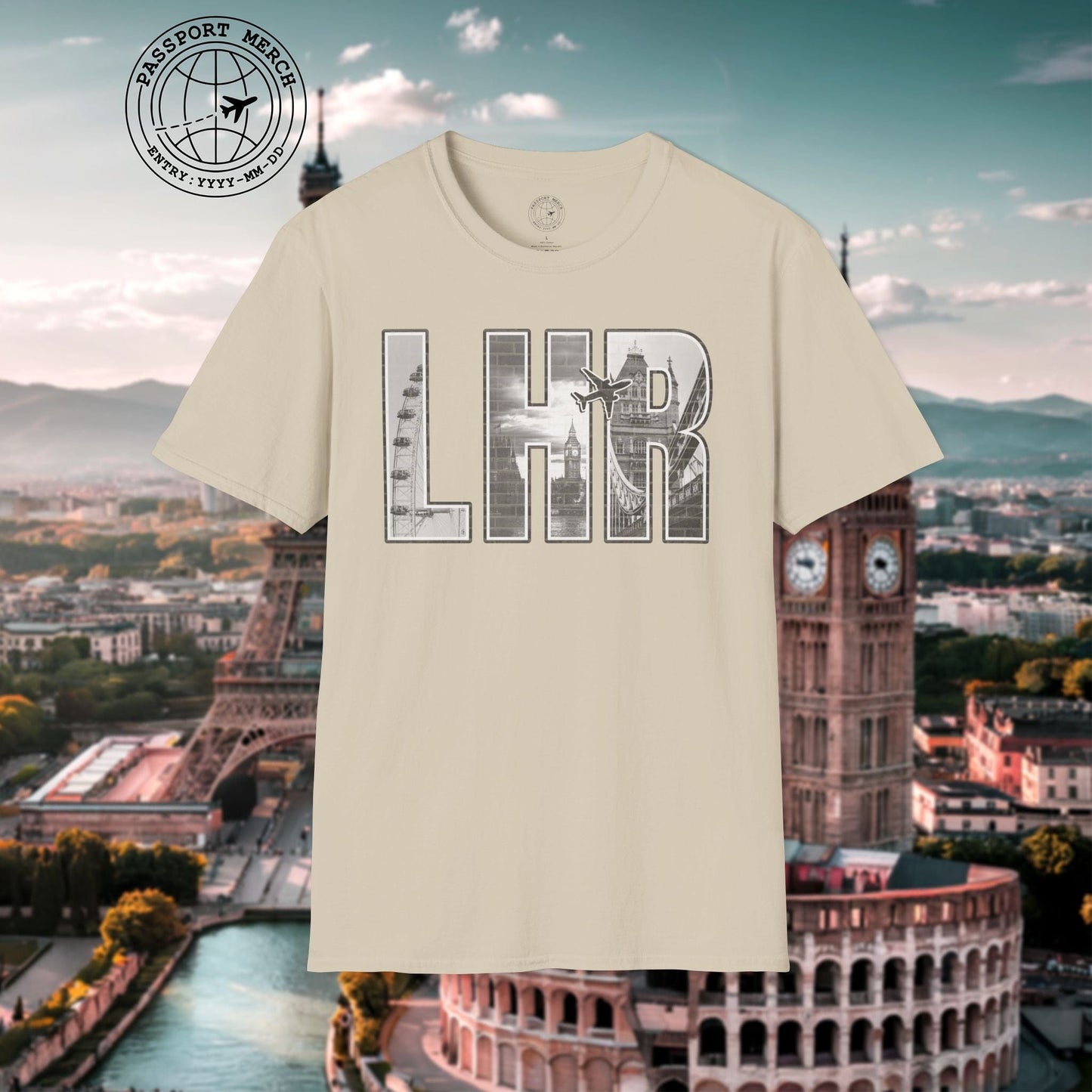 Airport Window London England UK LHR T-Shirt
