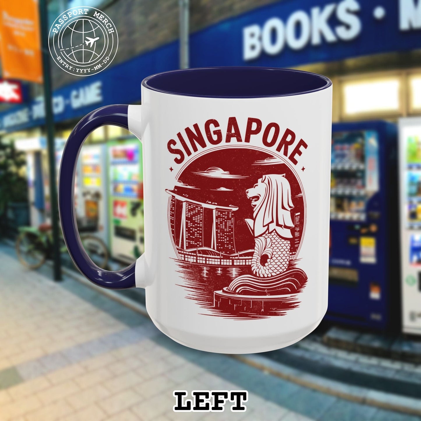 Vintage Singapore Merlion 15oz Mug