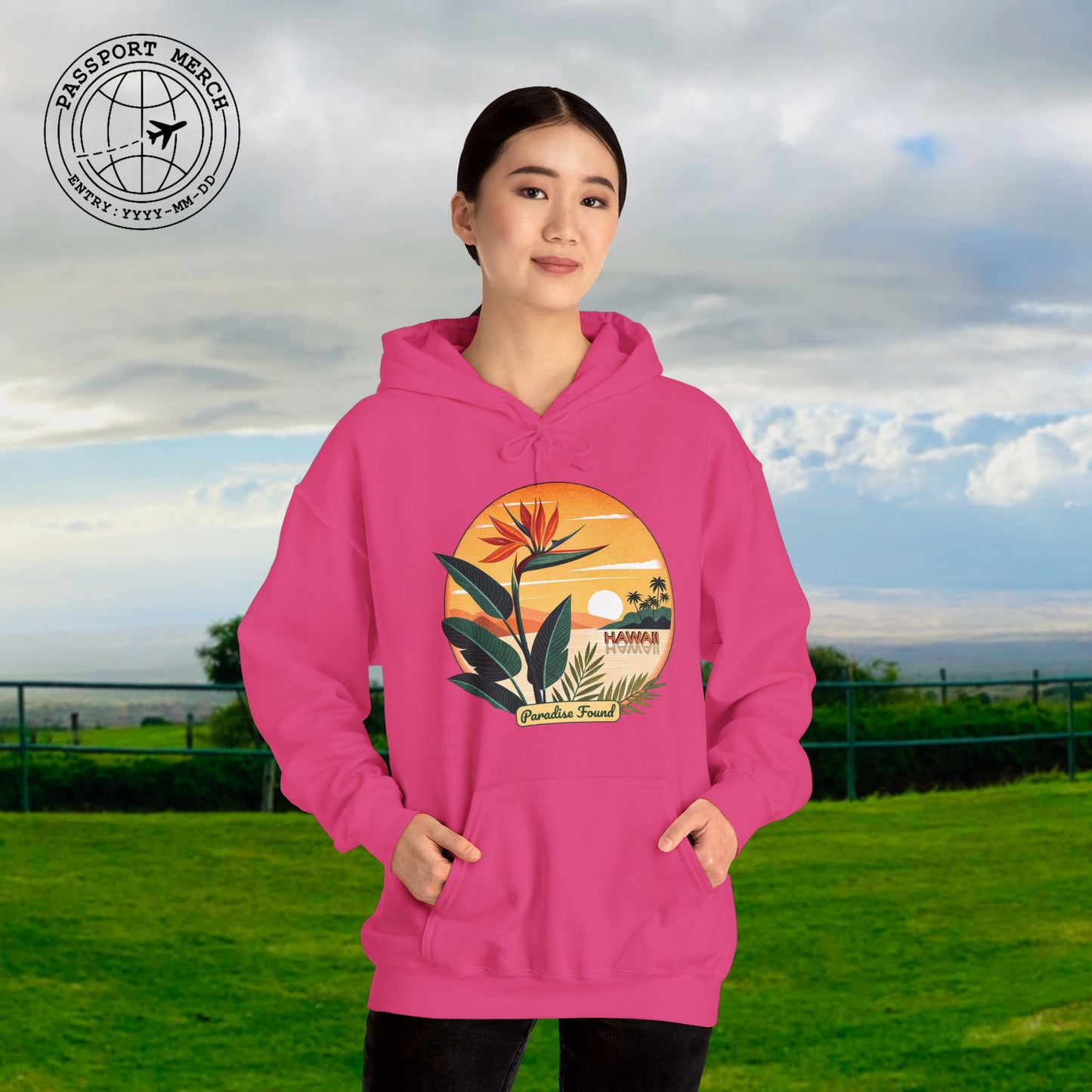 Retro (Bird of) Paradise Found, Hawaii Hoodie