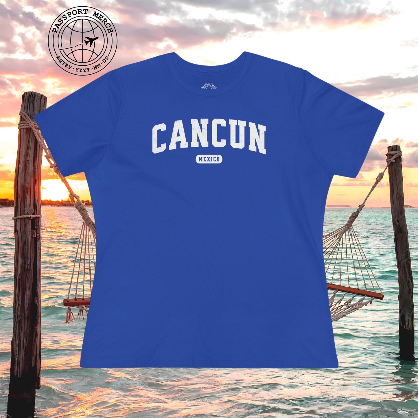 Classic Athletic (Bucket List Edition), Cancun, Mexico, Womens Fit T-Shirt