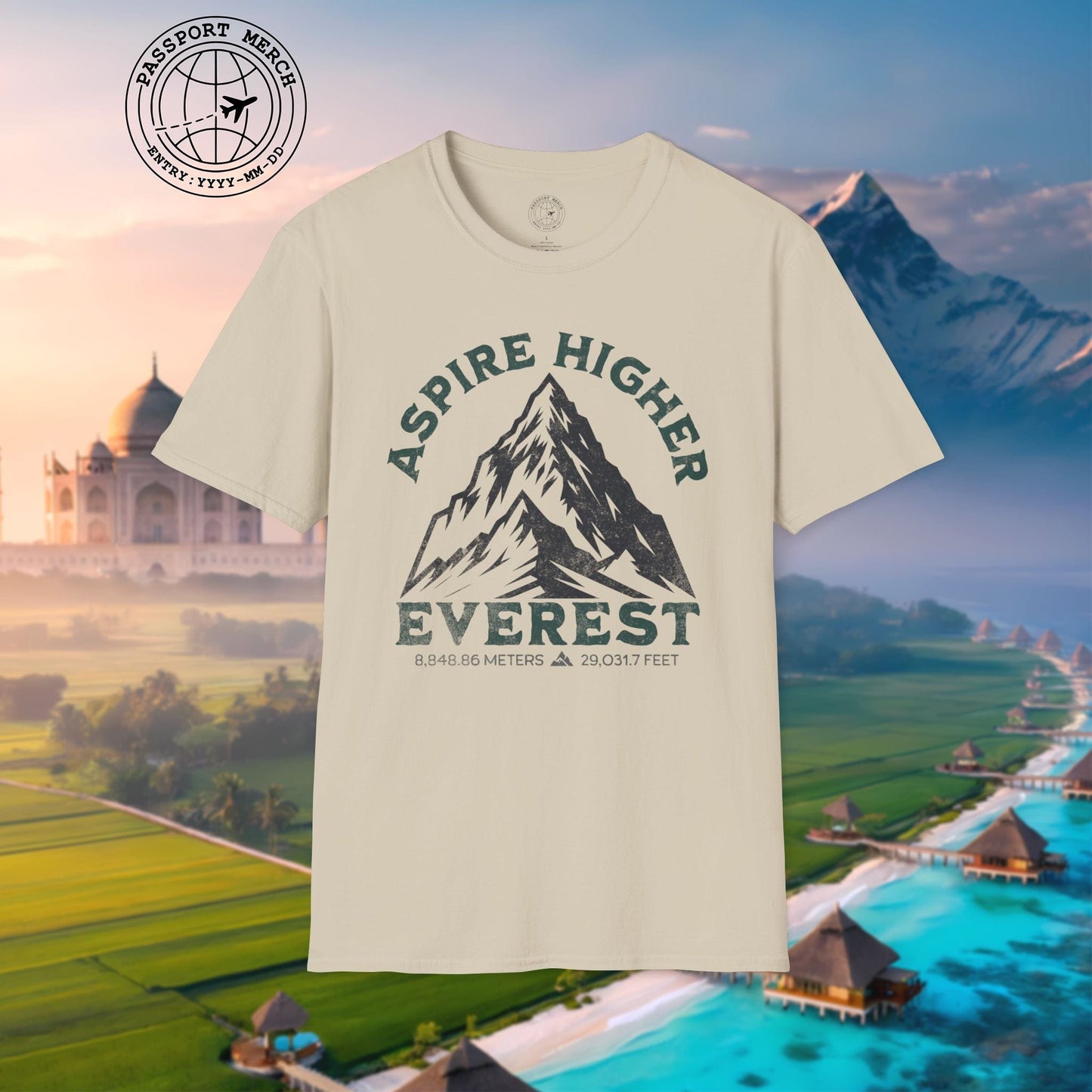 Aspire Higher, Everest Nepal-Tibet T-Shirt
