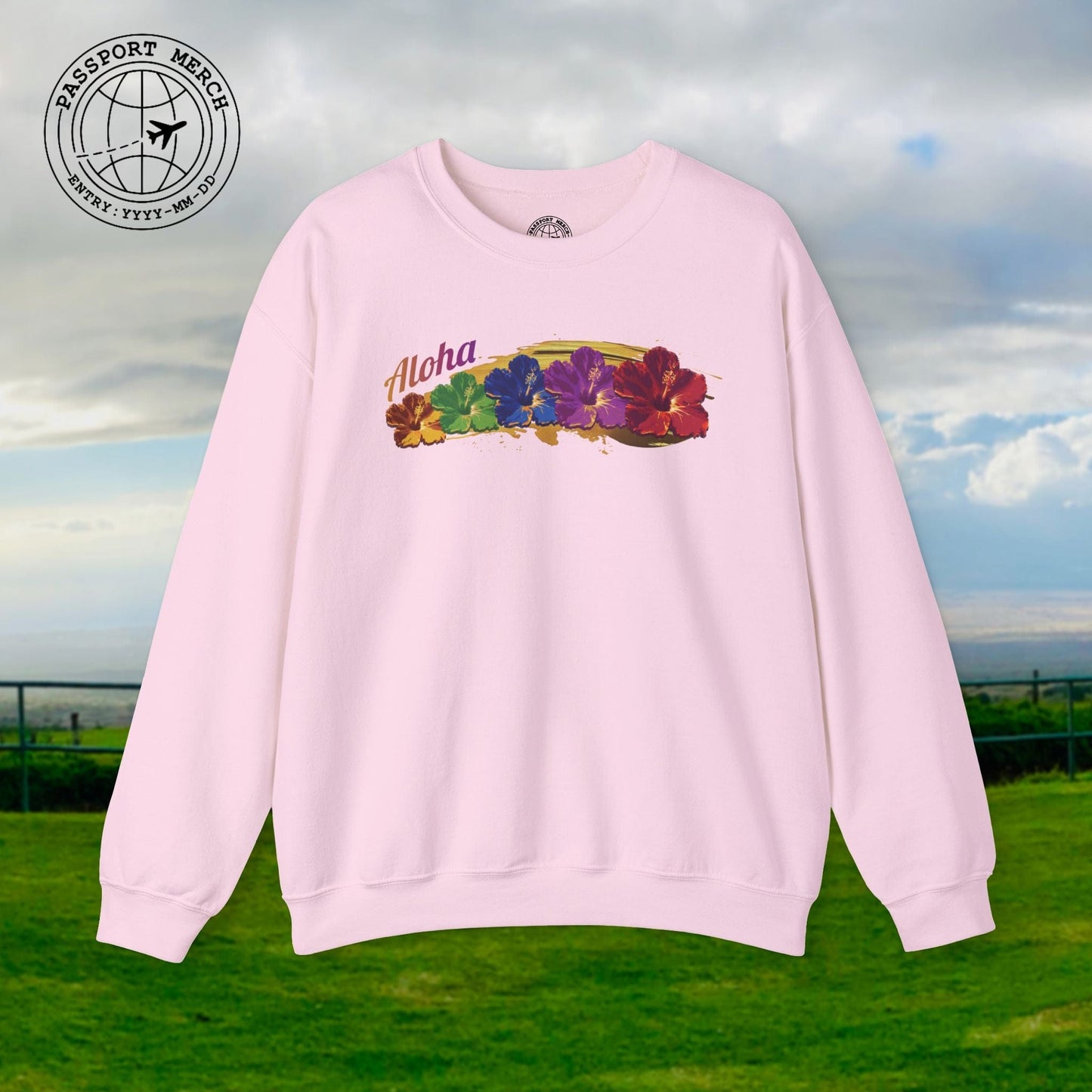 Pop Art Hibiscus, Hawaii Crewneck