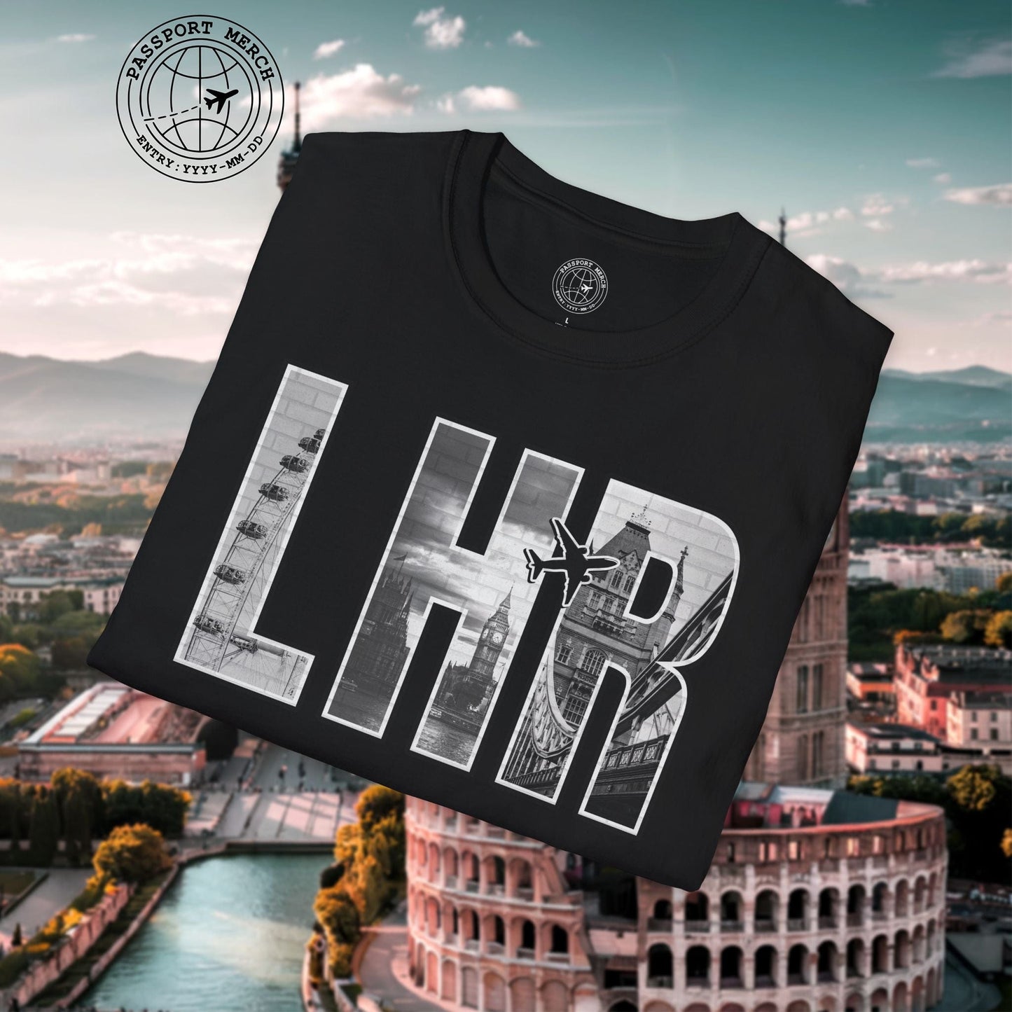 Airport Window London England UK LHR T-Shirt