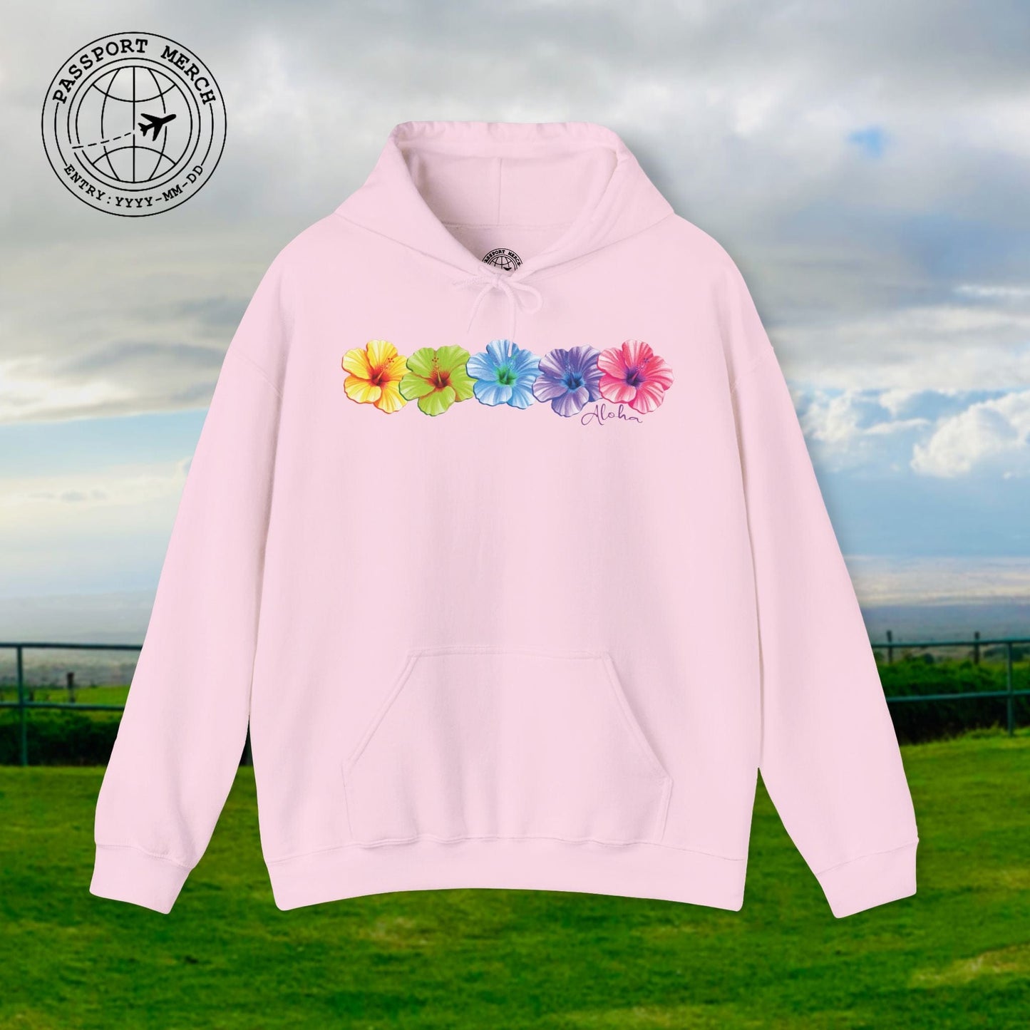 Five Vibrant Hibiscus, Hawaii Hoodie