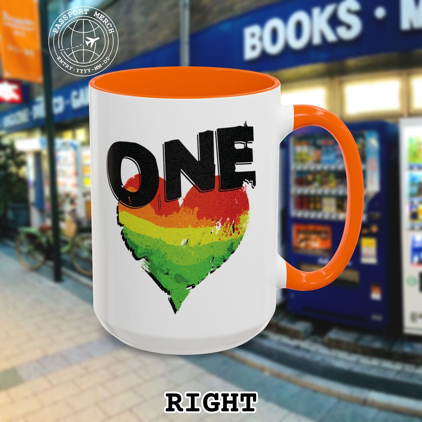 One Heart, Jamaican Reggae 15oz Mug