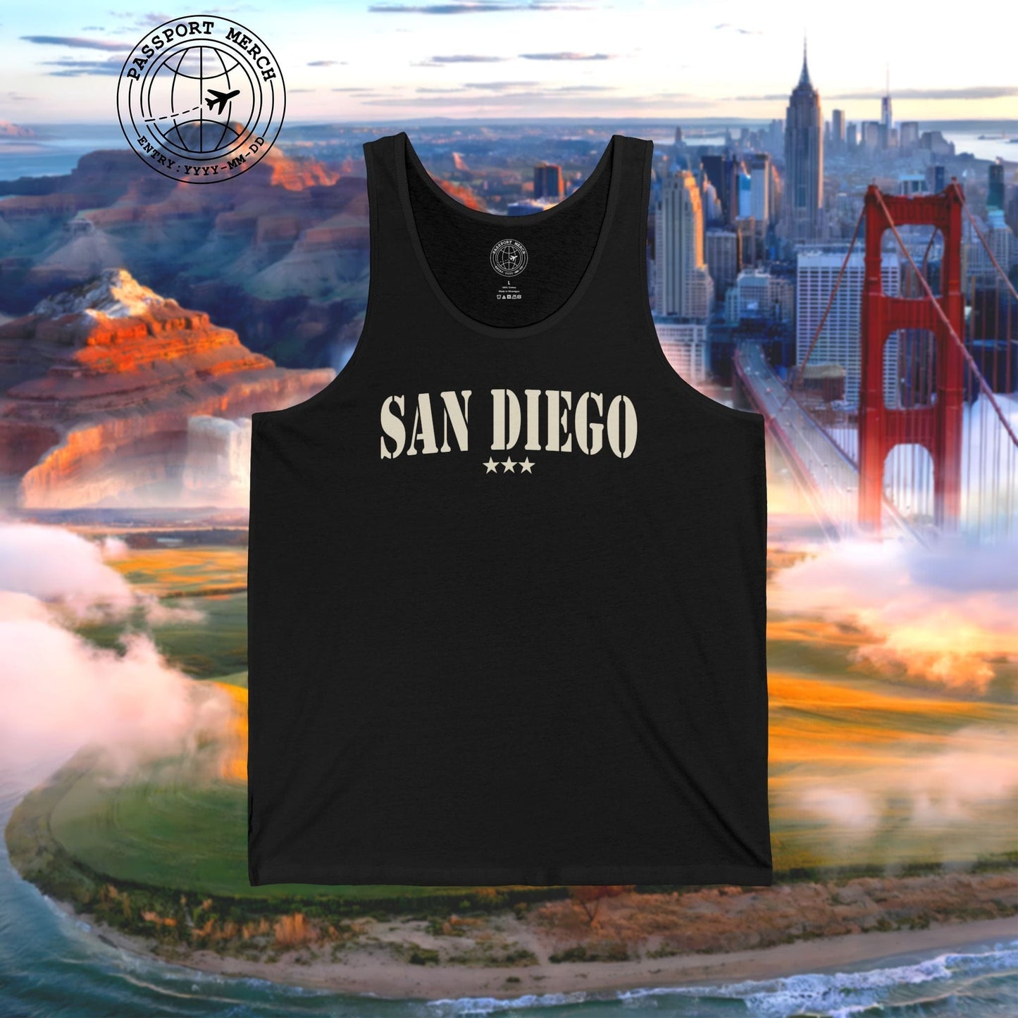 Classic Military, San Diego, California Tank Top
