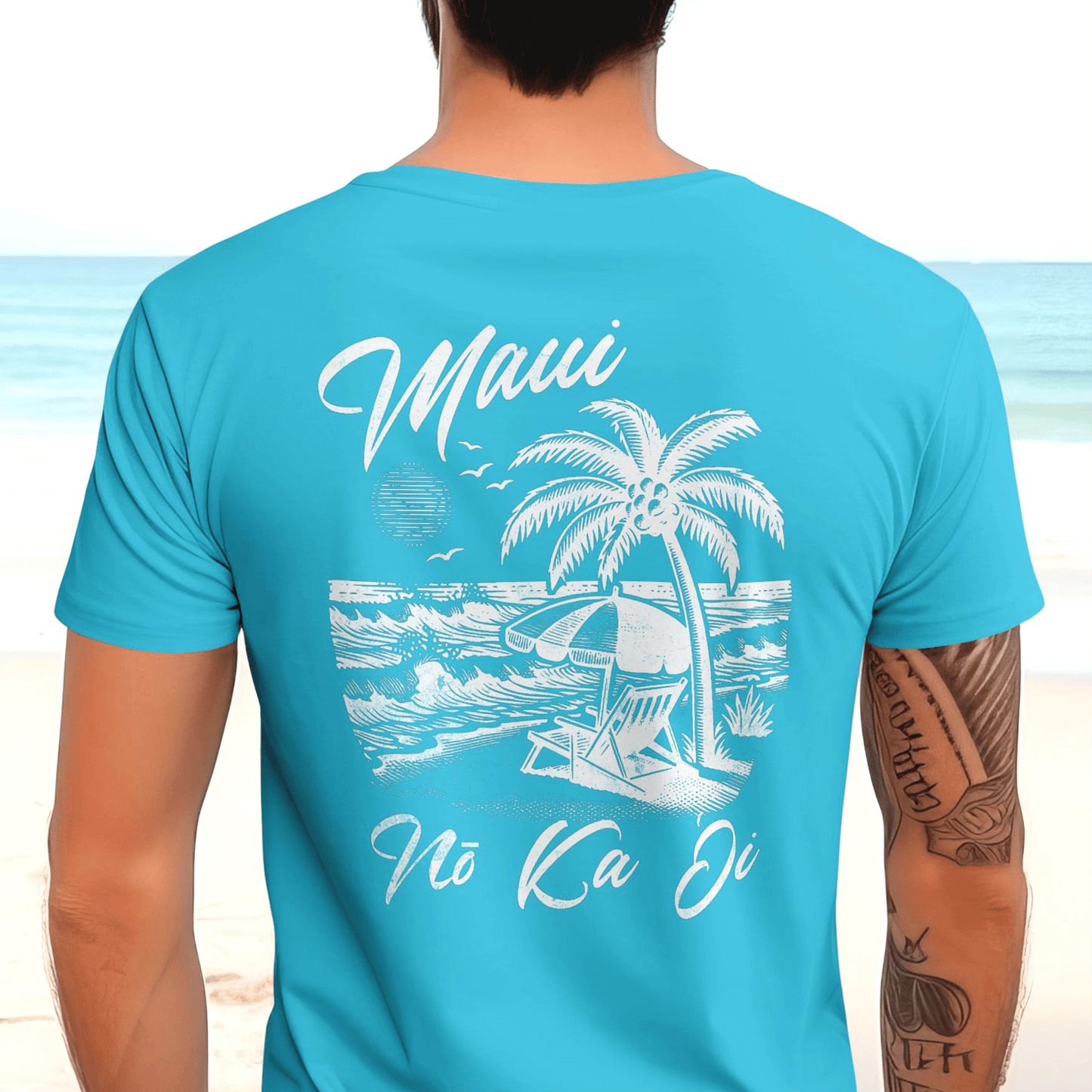 Maui No Ka Oi Hawaii, Back Print T-Shirt