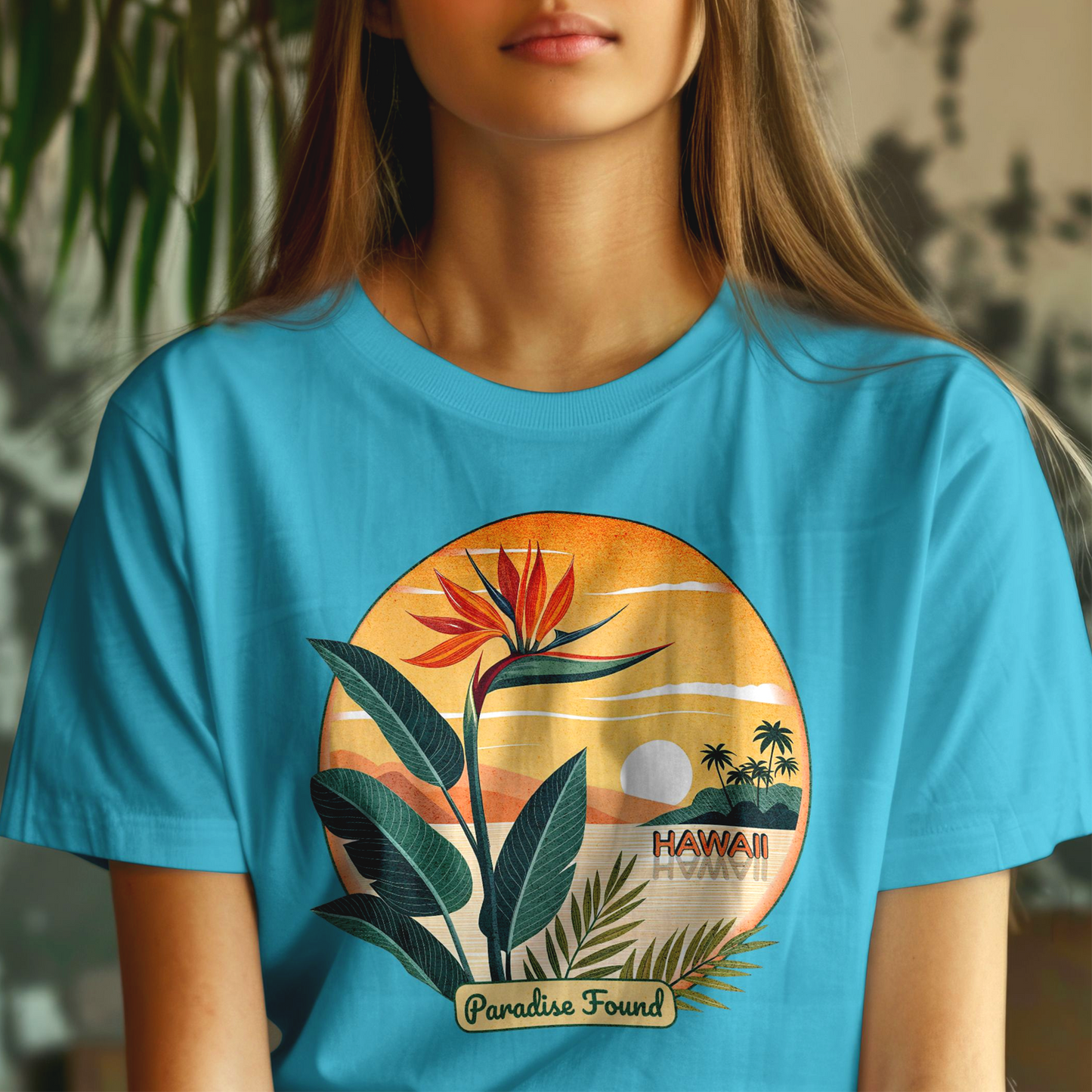 Retro (Bird of) Paradise Found, Hawaii T-Shirt