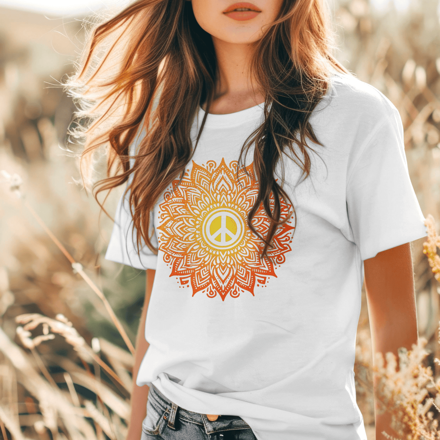 Peace Mandala India T-Shirt