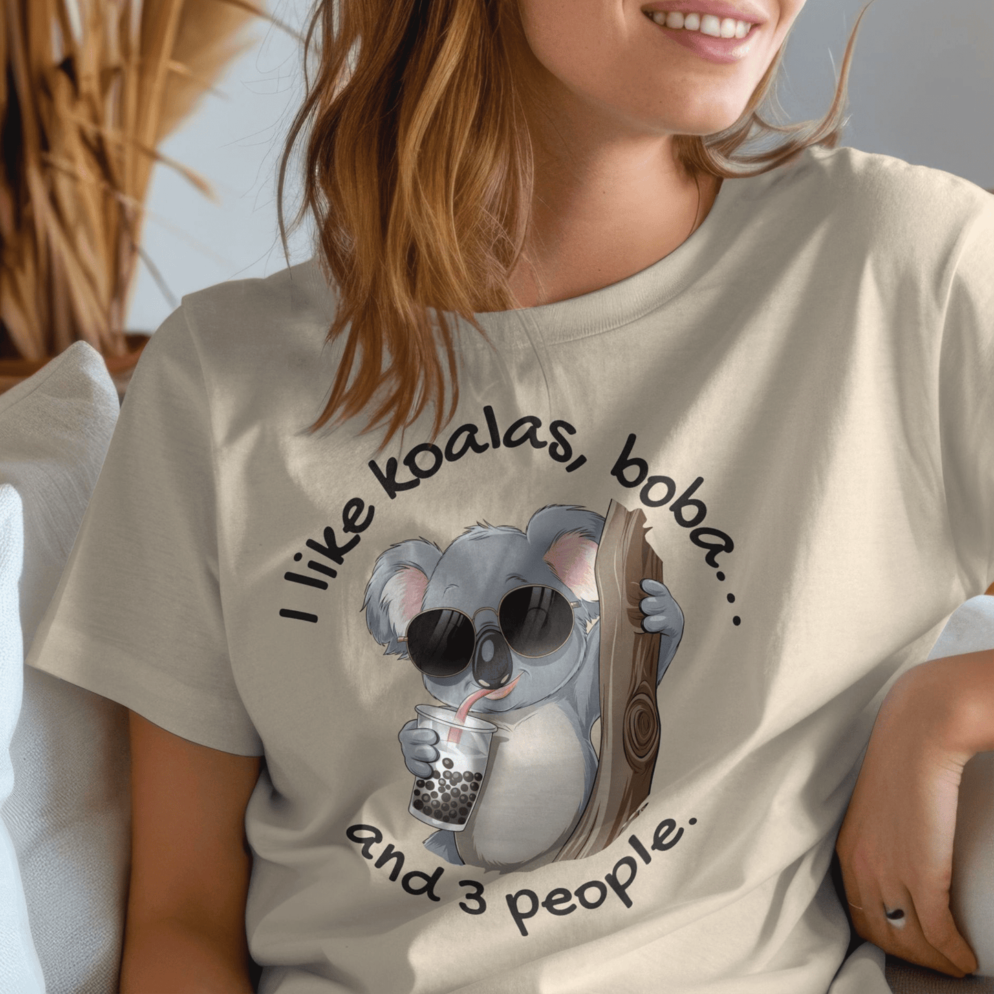 I like koalas, boba, and 3 people Australia T-Shirt