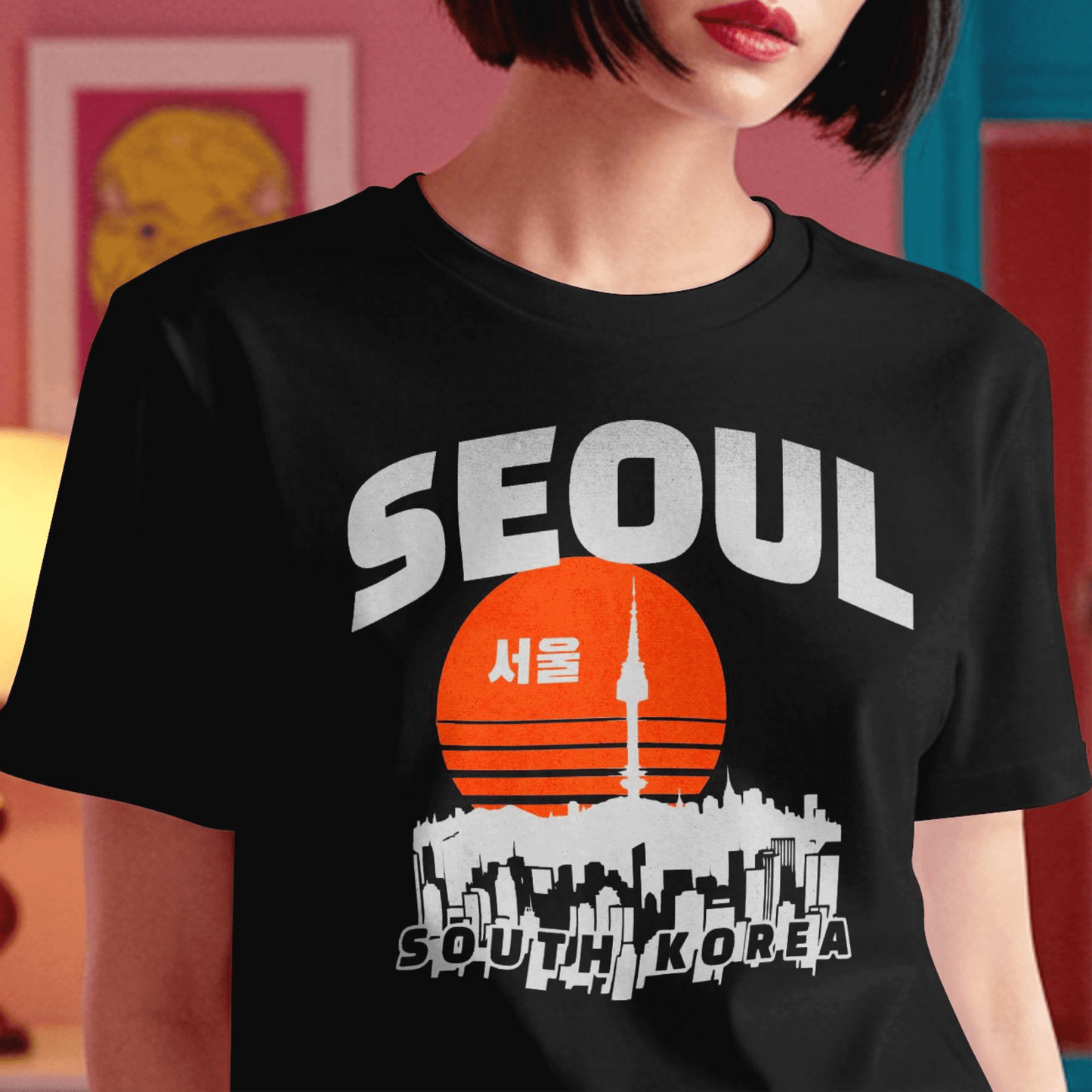 Seoul Retro Vintage Sunset, Korea T-Shirt
