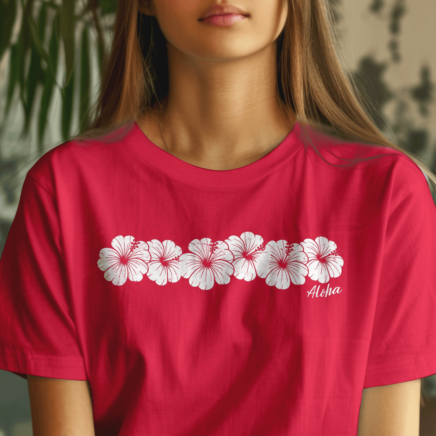 Monochrome Hibiscus, Hawaii T-Shirt