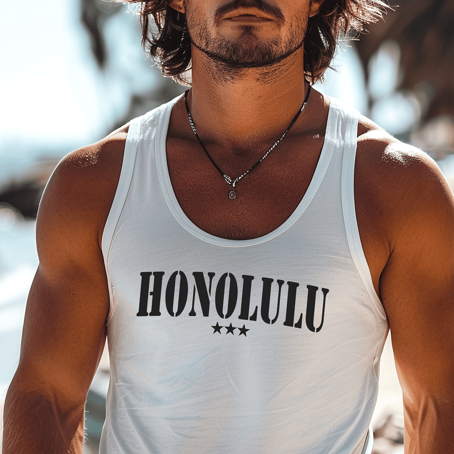 Classic Military, Honolulu, Hawaii Tank Top