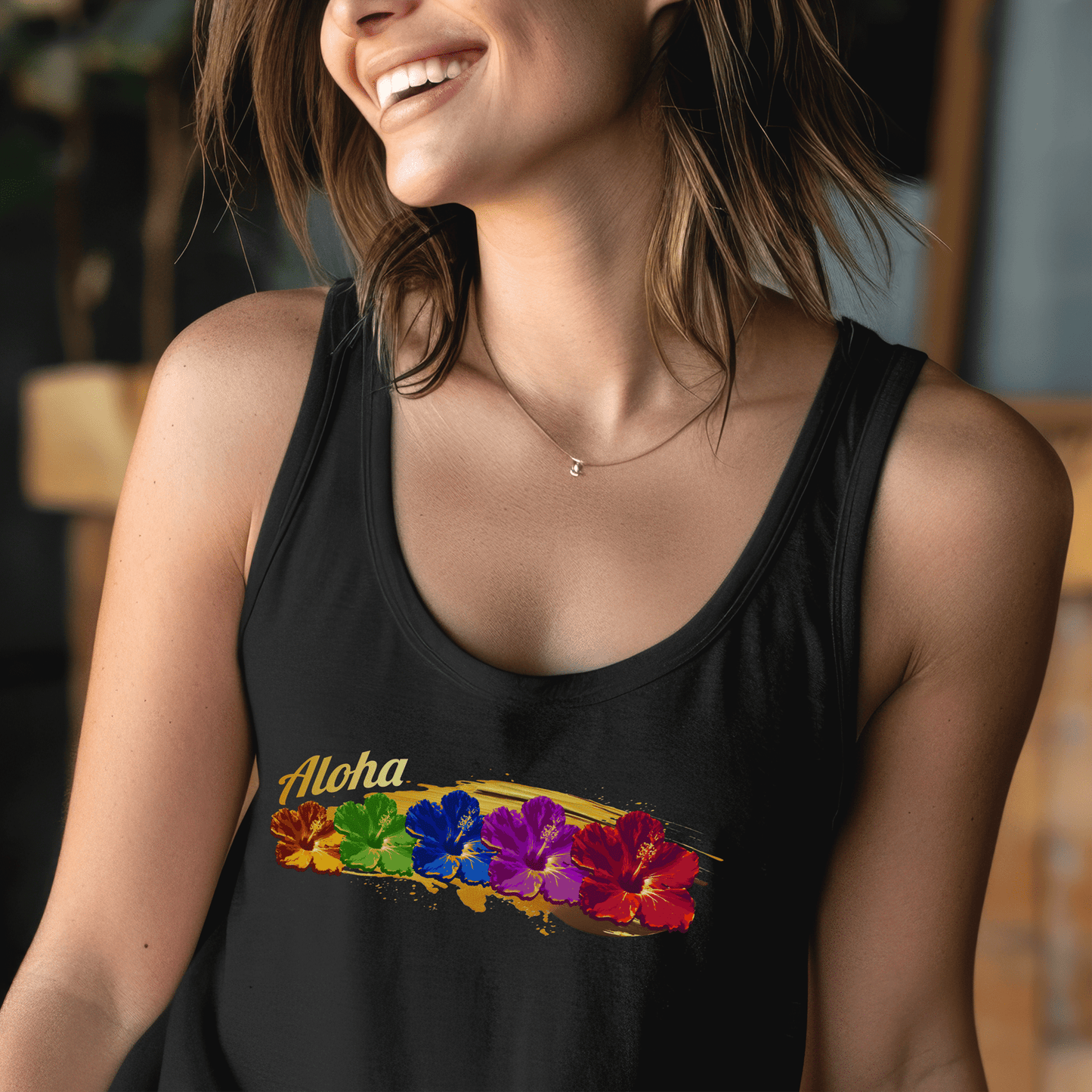 Pop Art Hibiscus, Hawaii Tank Top