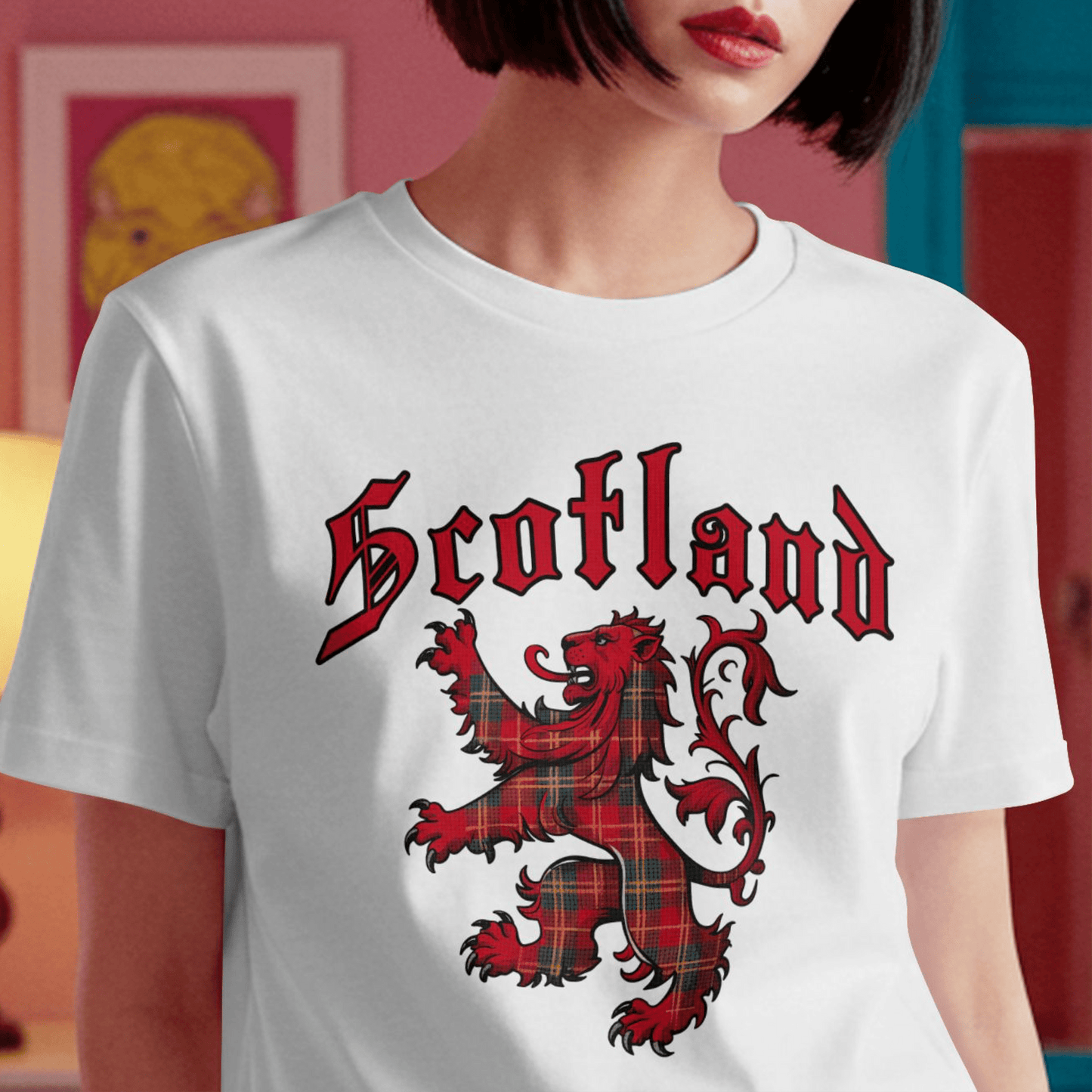 Tartan Lion Rampant, Scotland, UK T-Shirt