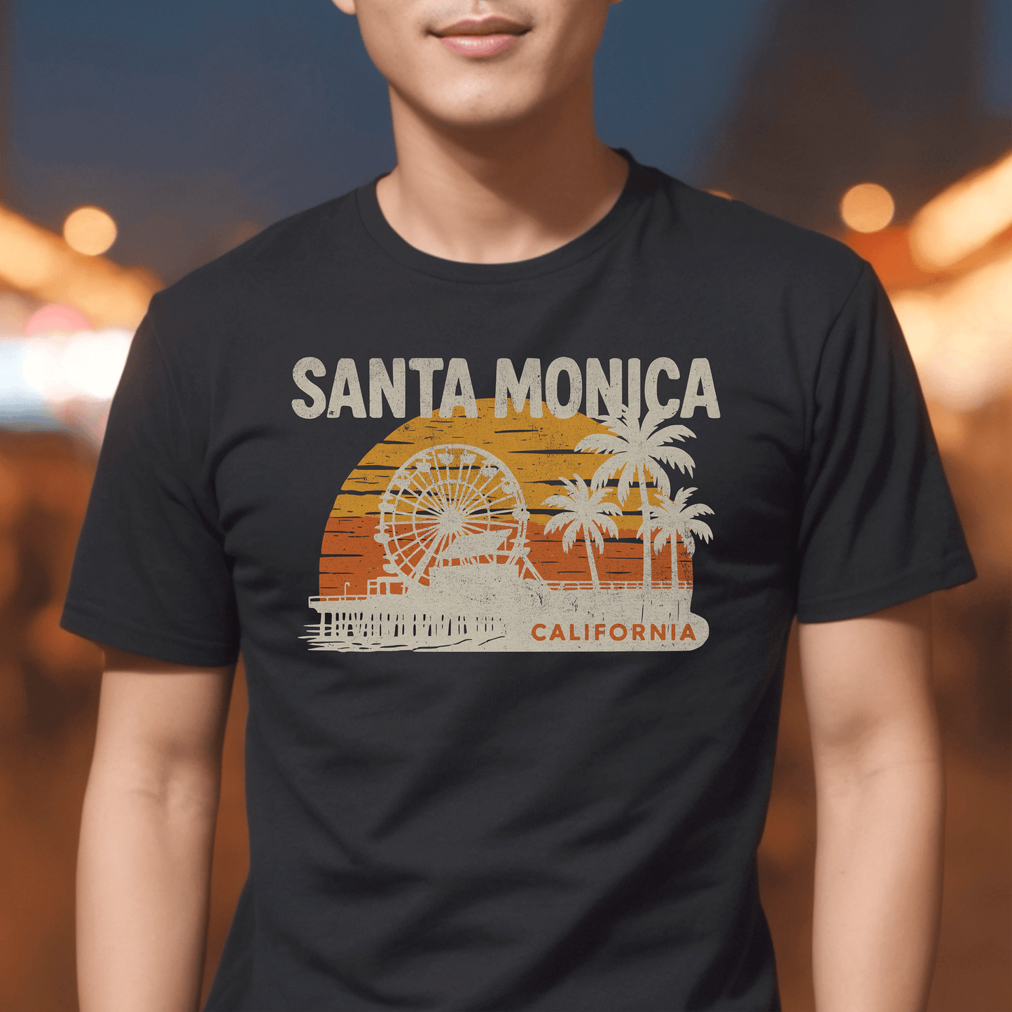 Santa Monica, California - 80's Vintage T-Shirt