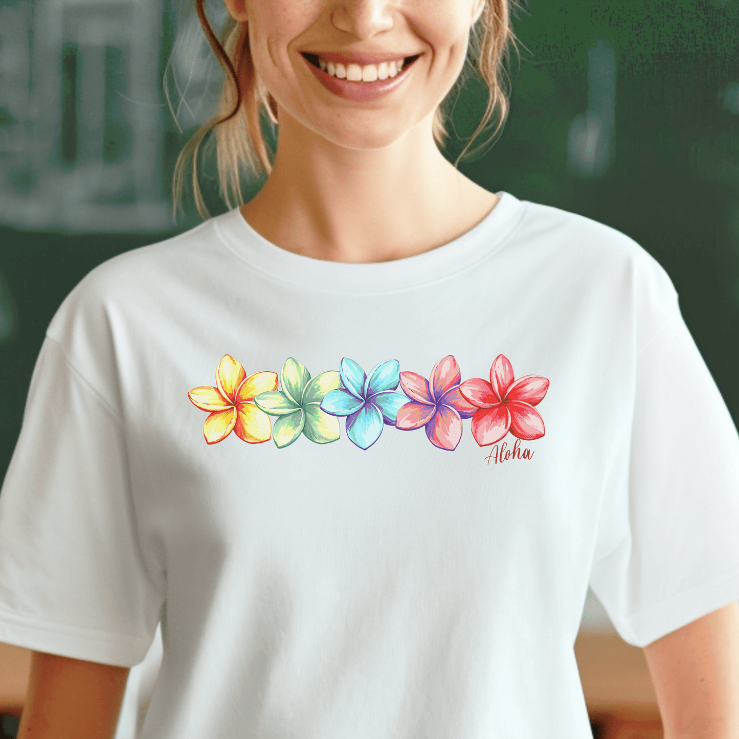 Five Vibrant Plumerias, Hawaii T-Shirt