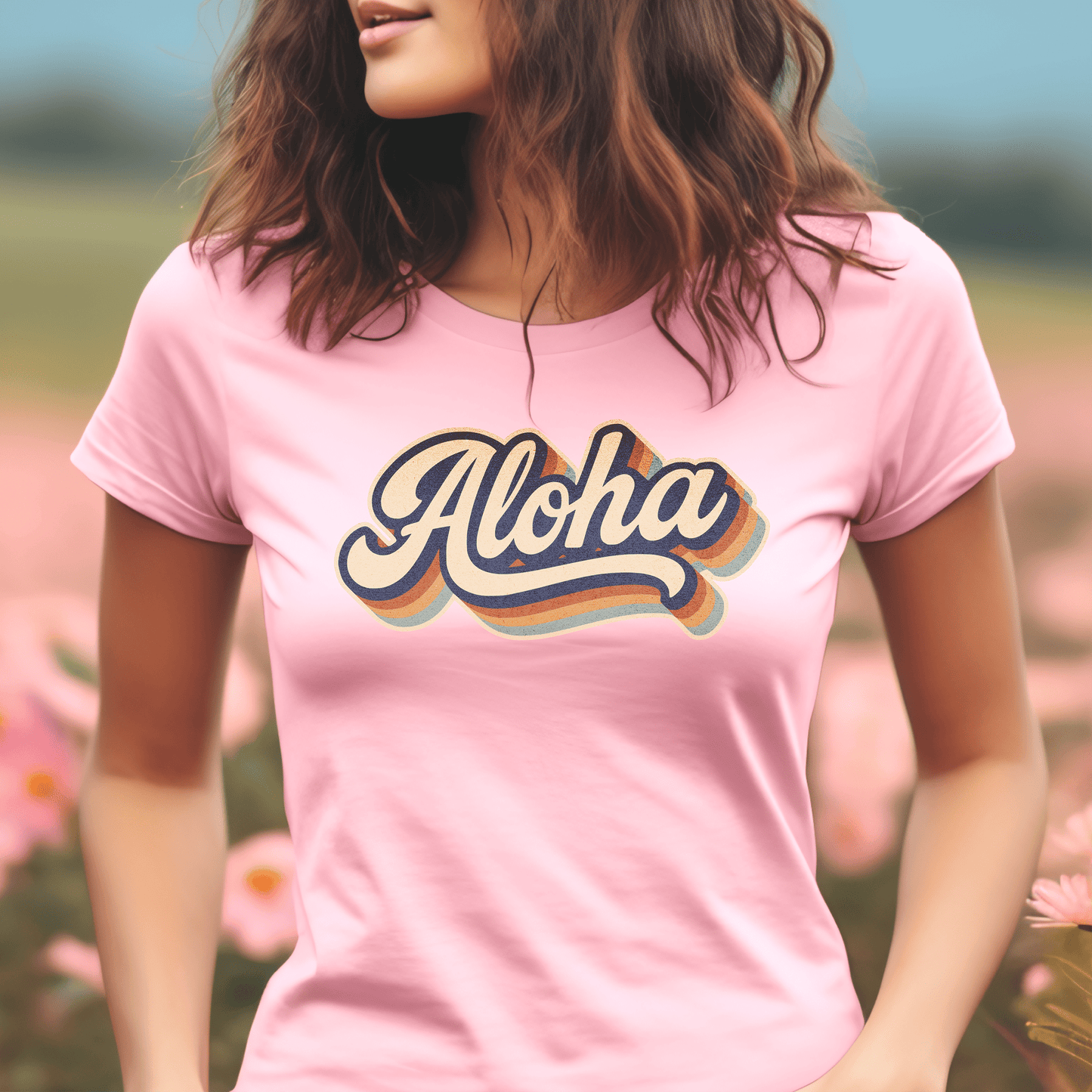 Classic 70s, Aloha, Hawaii, Womens Fit T-Shirt