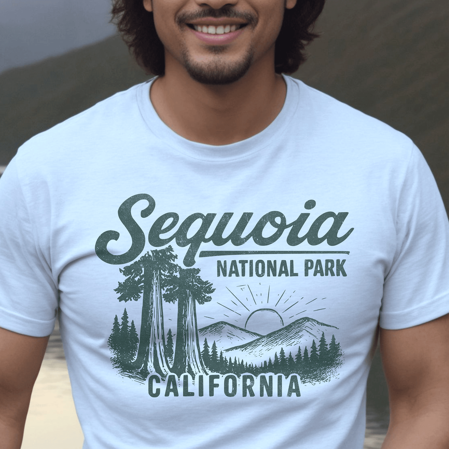 Sequoia National Park Vintage Monochrome, California T-Shirt