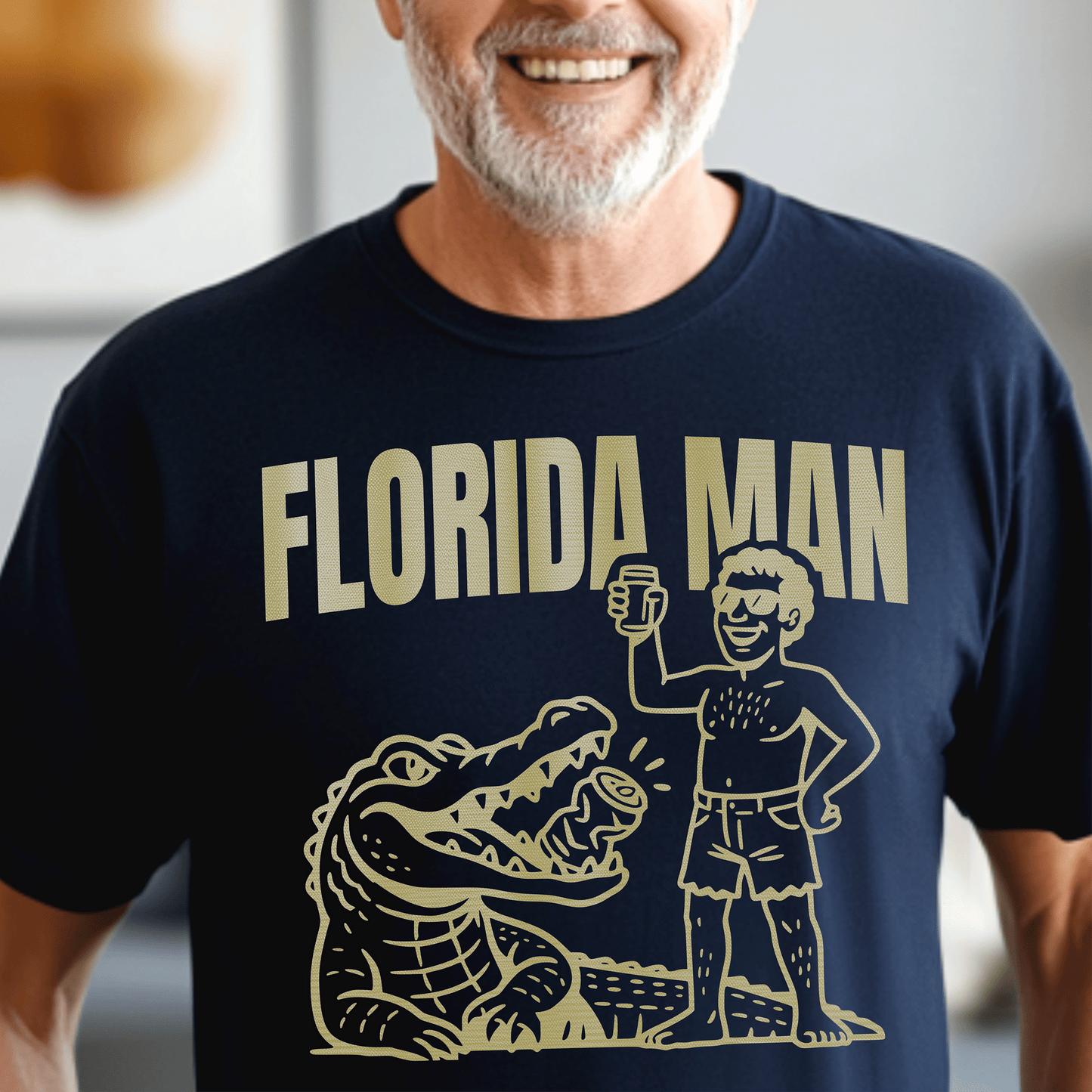 Florida Man Uses Alligator to Open Beer Can T-Shirt