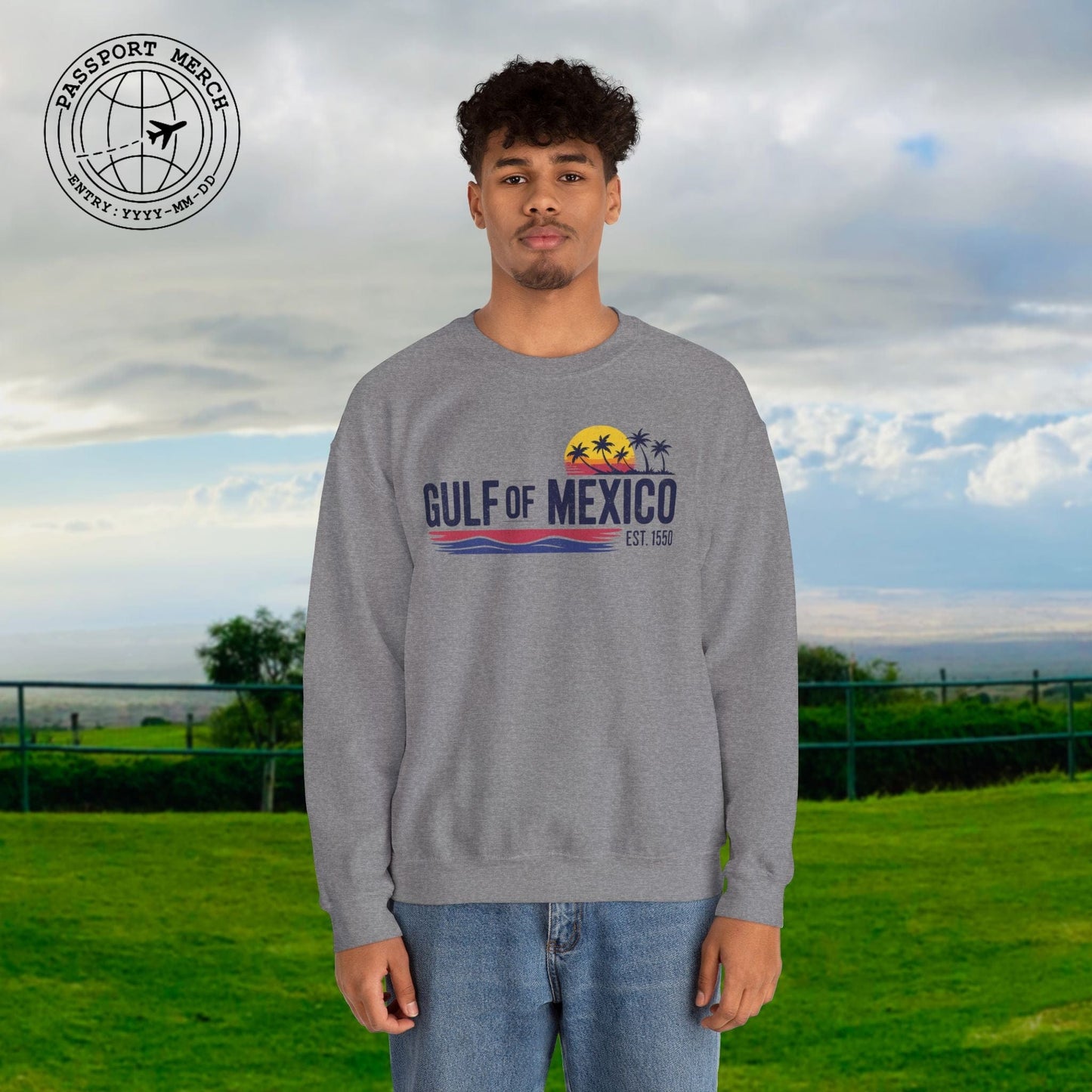 Vintage Retro Gulf of Mexico Crewneck