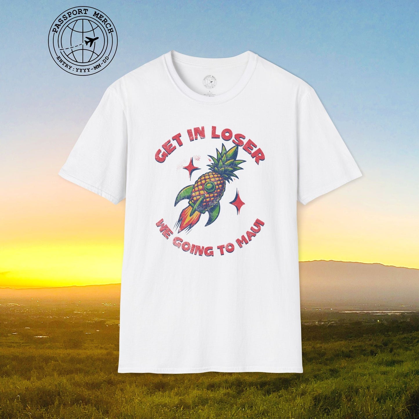 Pineapple Rocket Ship to Maui, Hawaii T-Shirt