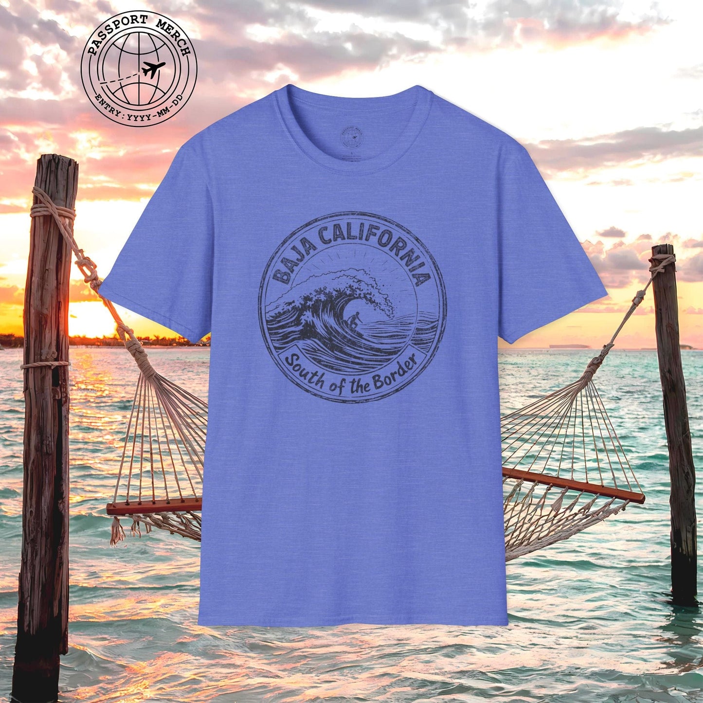 Surf South of the Border, Baja California, Mexico T-Shirt